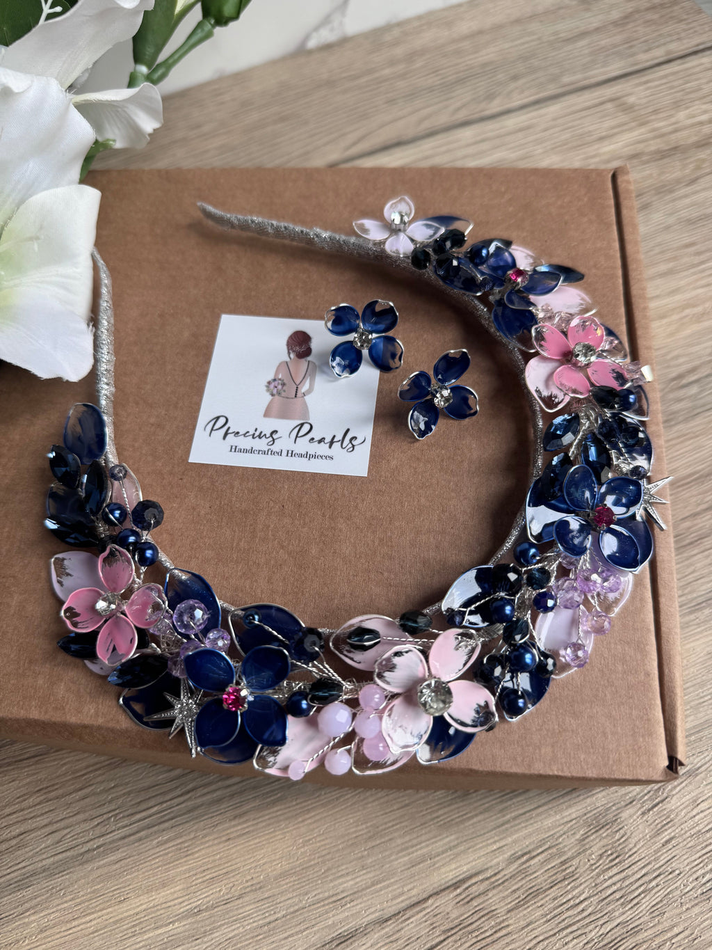 Navy, Rose and Lilac Navy, Rose and Lilac Precius pearls