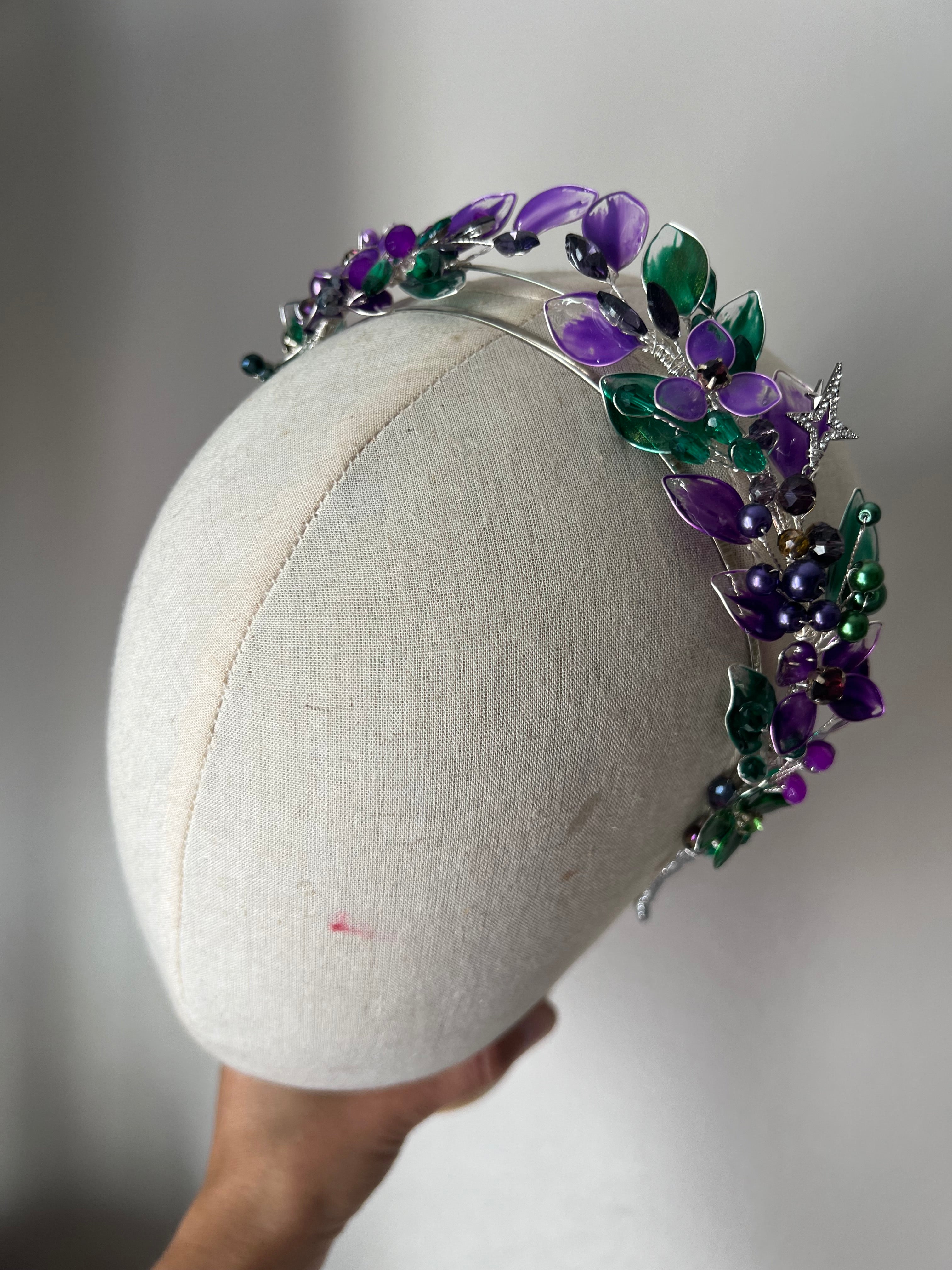 Purple and Green Purple and Green Precius pearls
