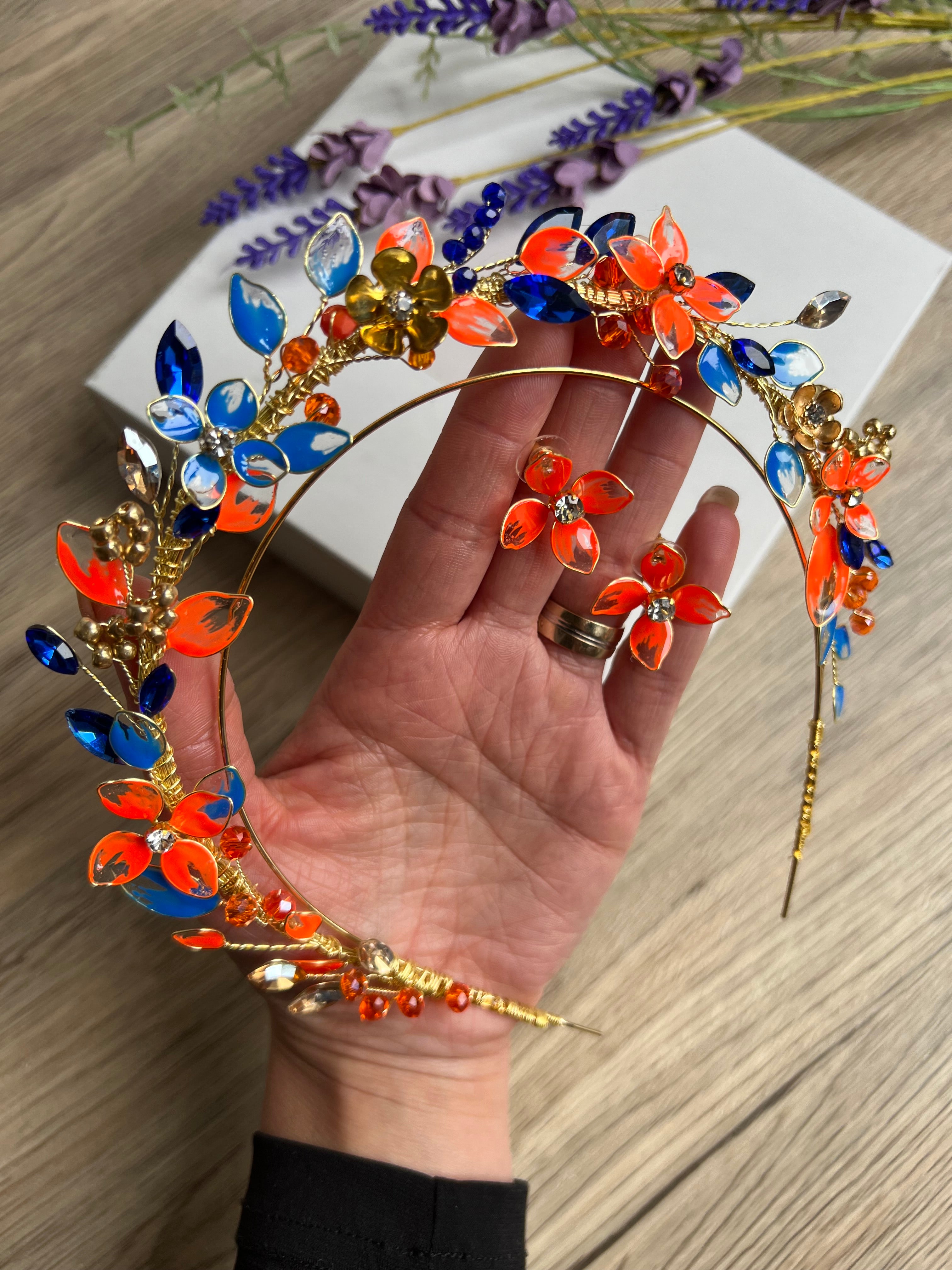 Blue and Orange Halo Blue and Orange Halo Precius pearls