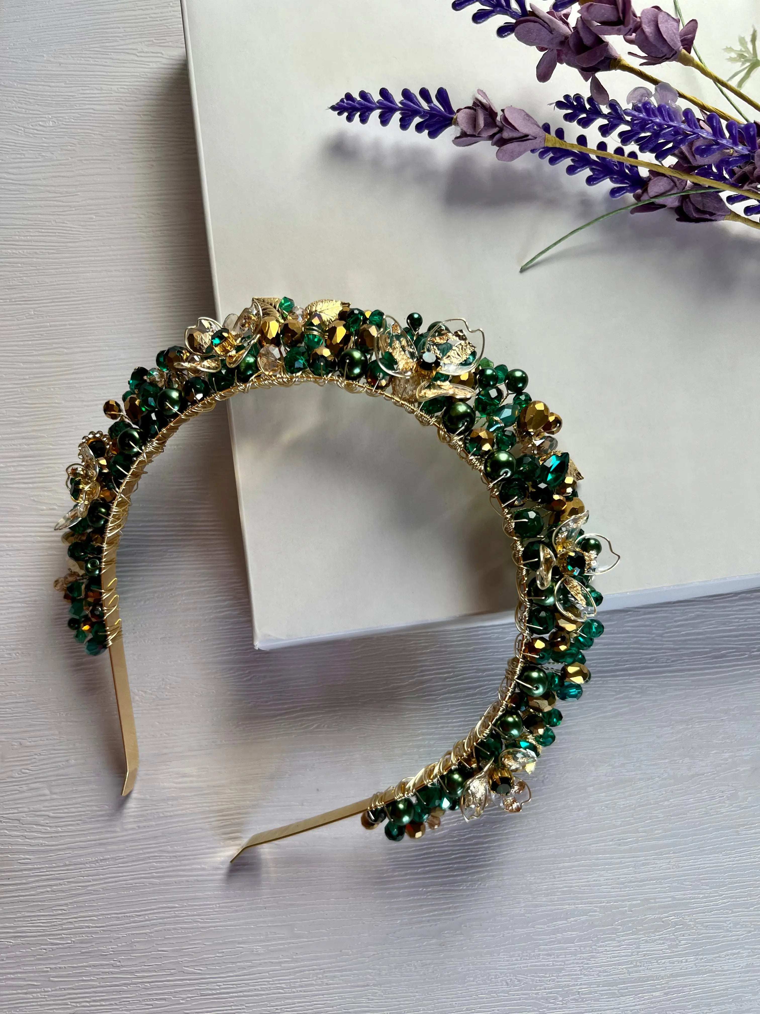 FLORA Emerald Flower Crown