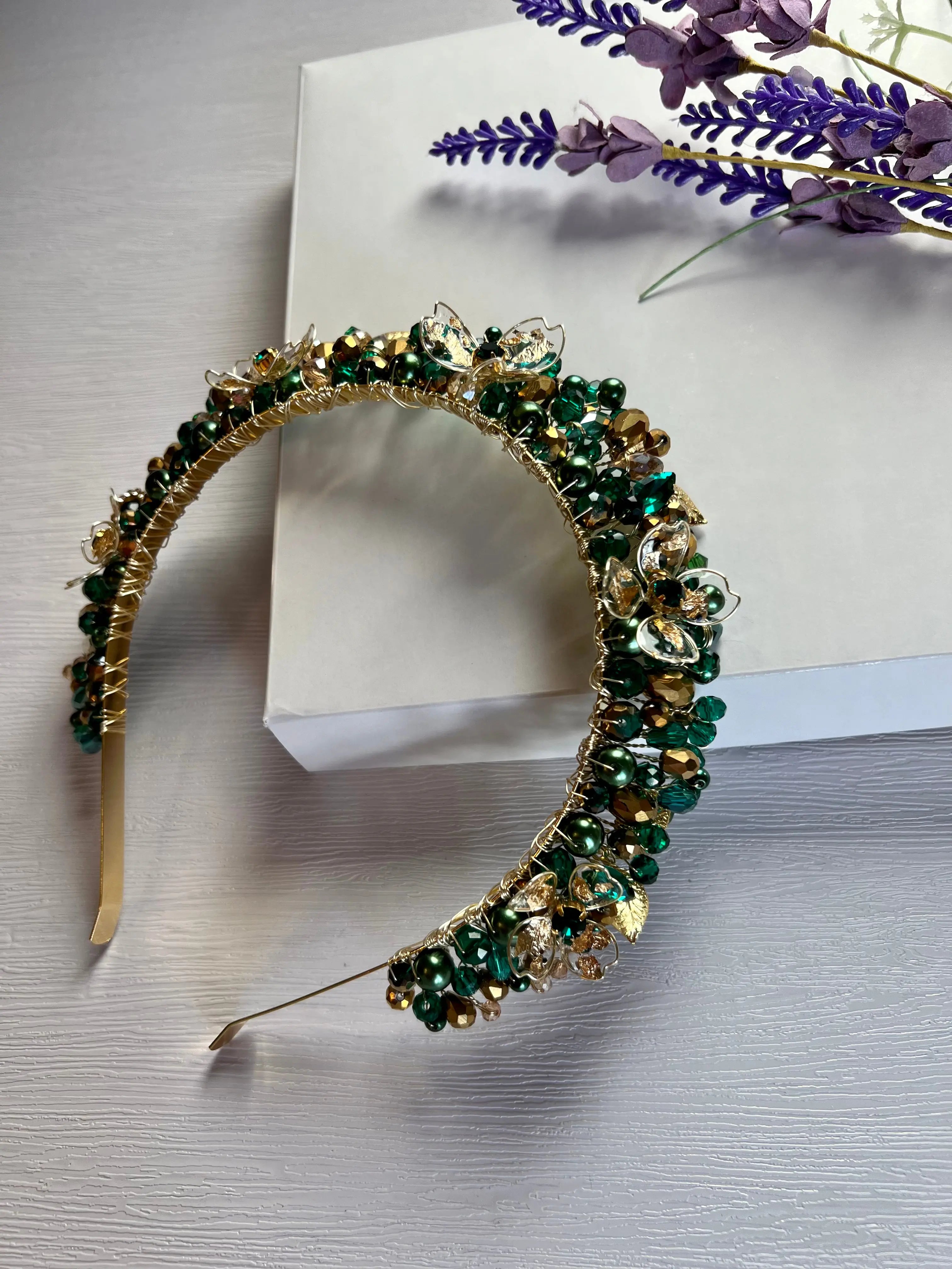 FLORA Emerald Flower Crown