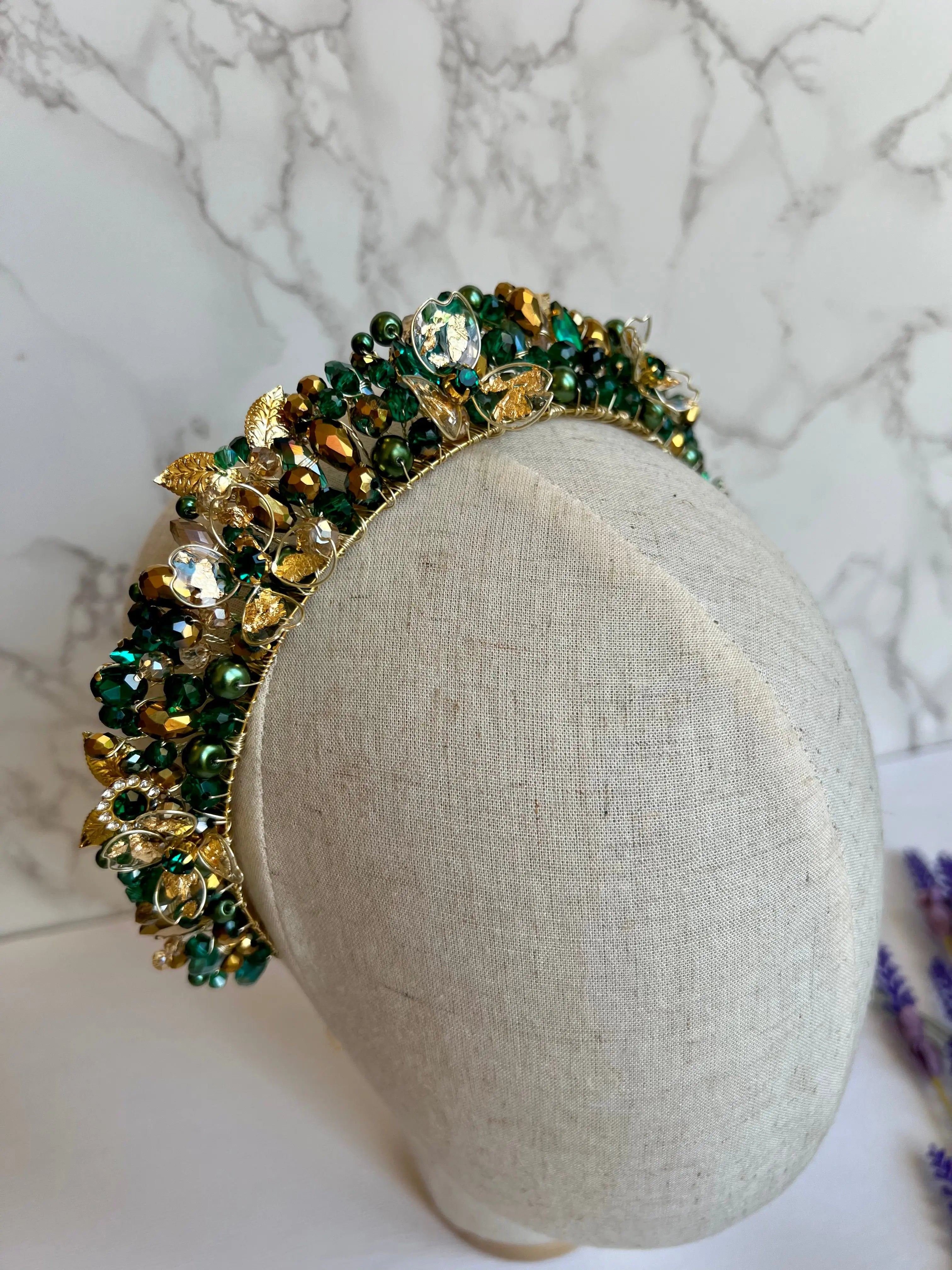 FLORA Emerald Flower Crown