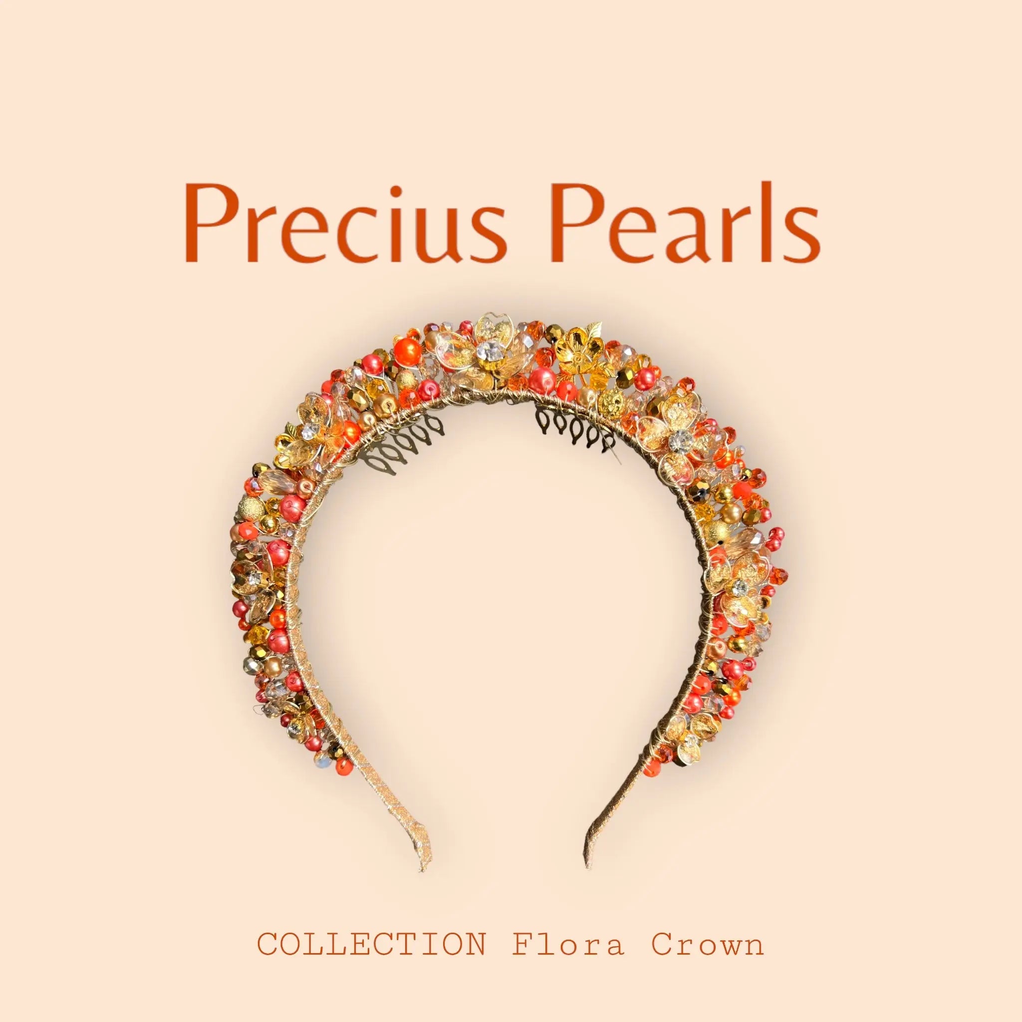Flora Flower Crown Gold&Orange