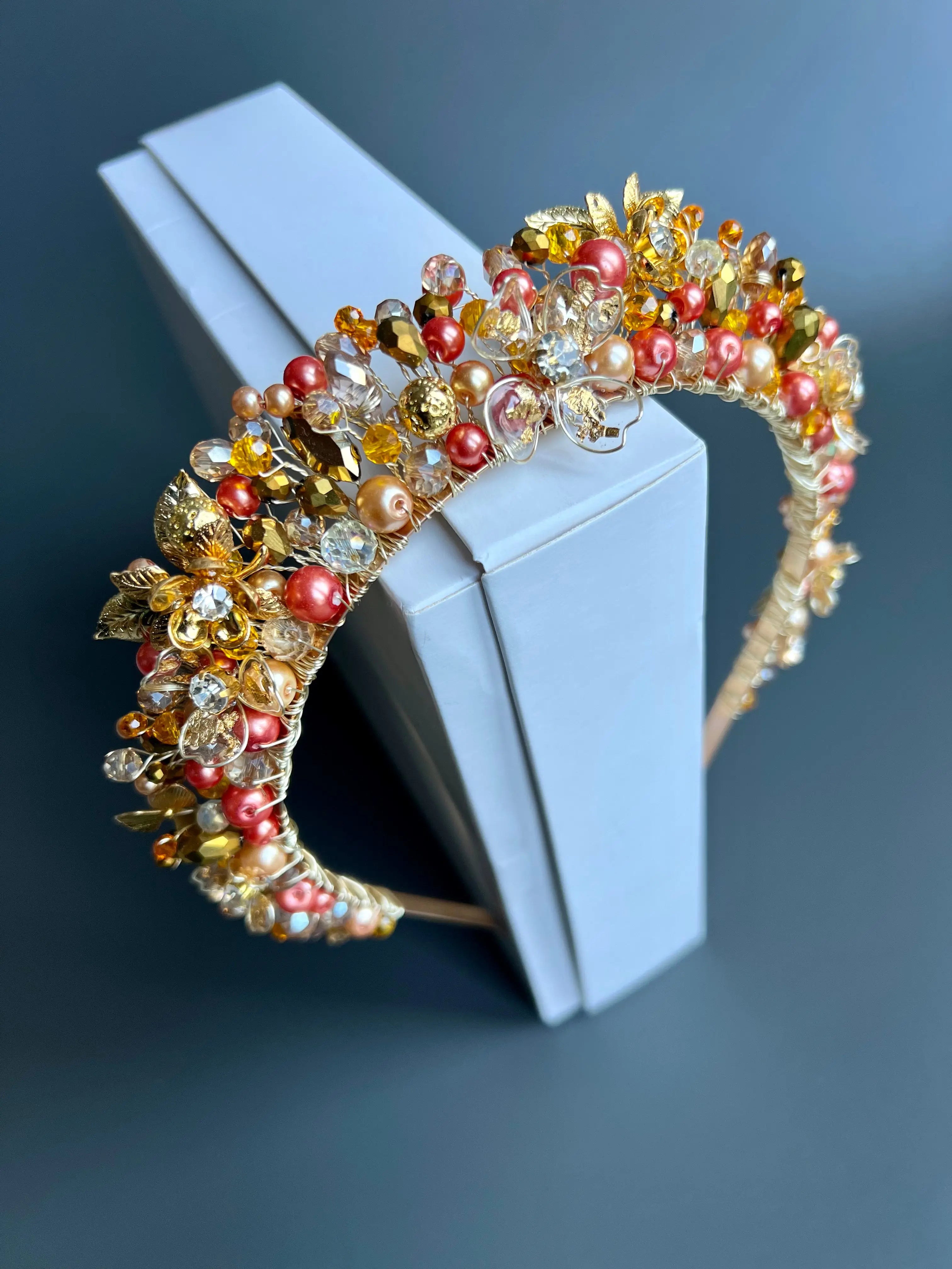 Flora Flower Crown Gold&Orange