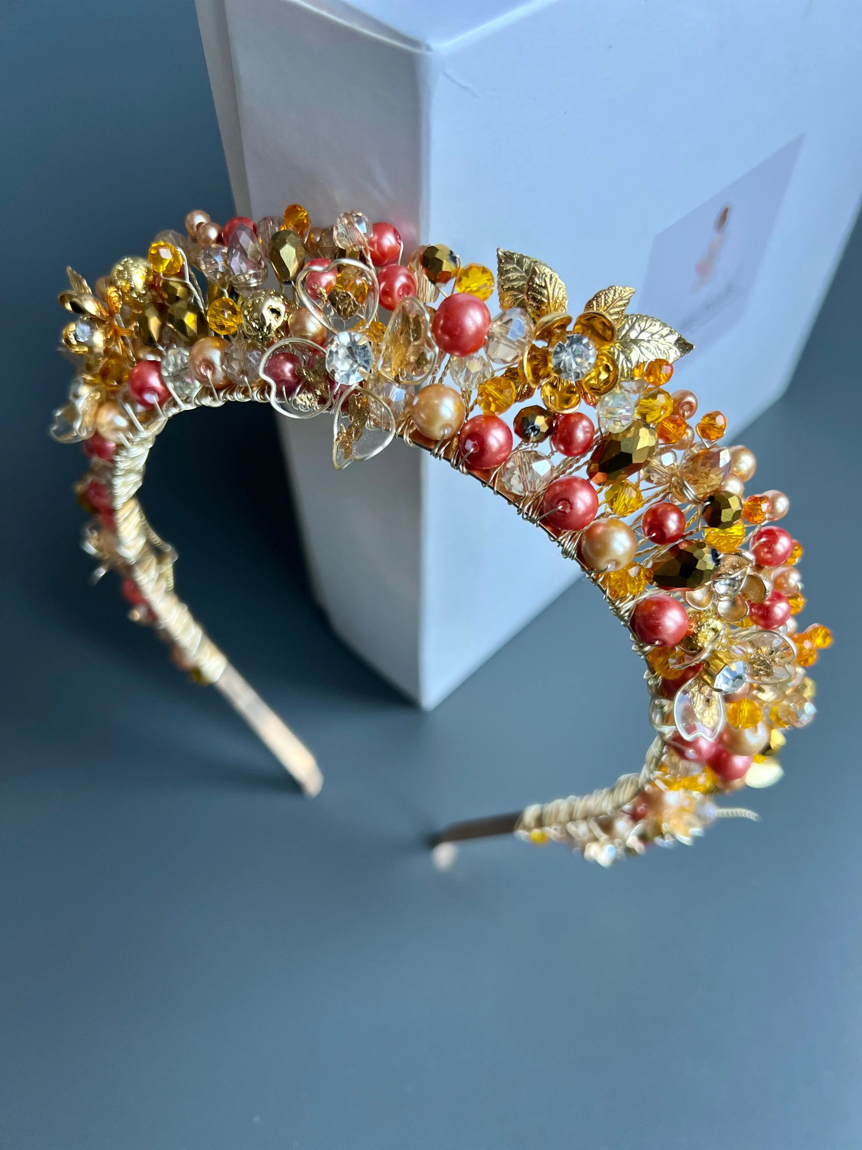 Flora Flower Crown Gold&Orange