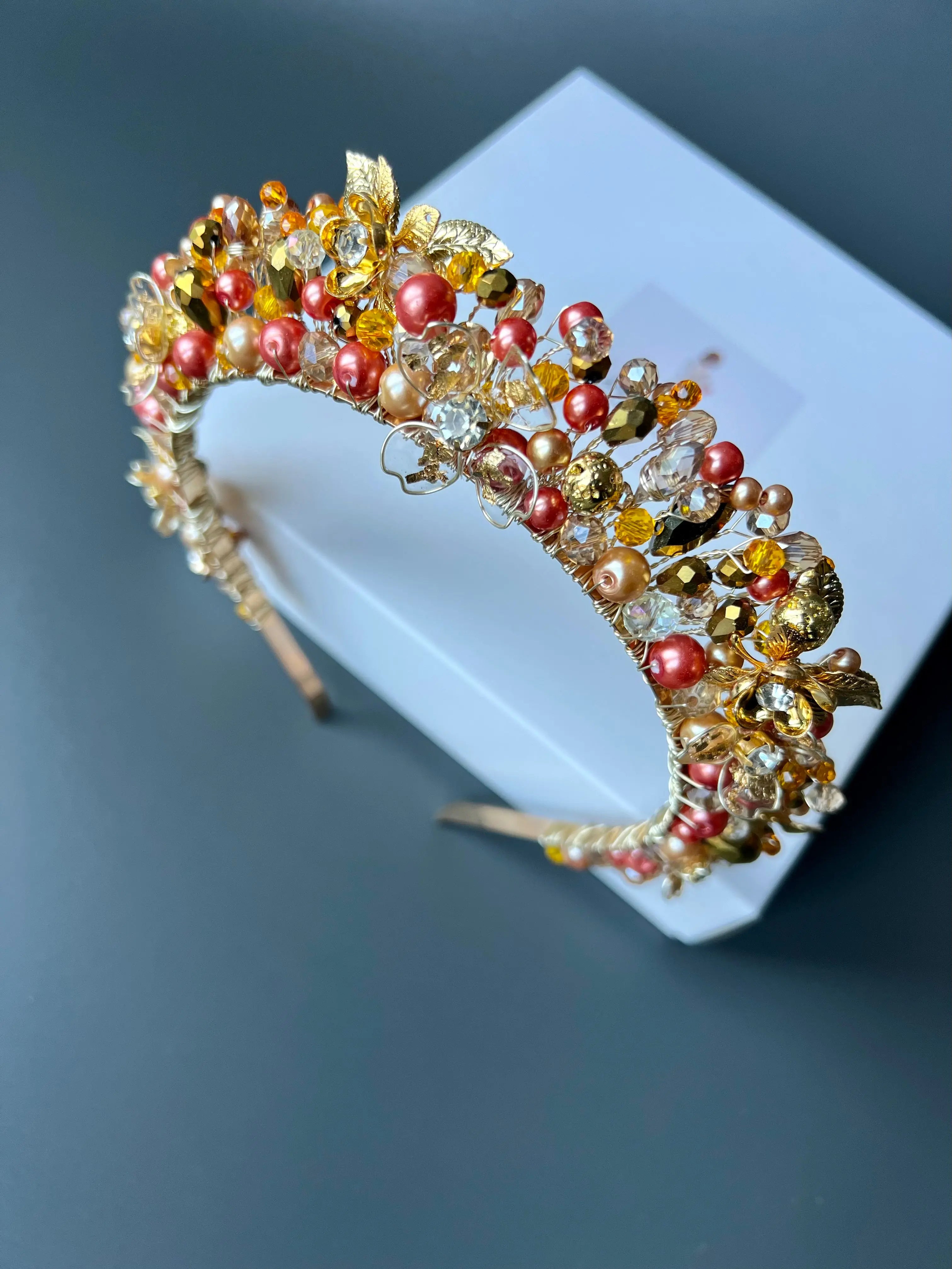 Flora Flower Crown Gold&Orange