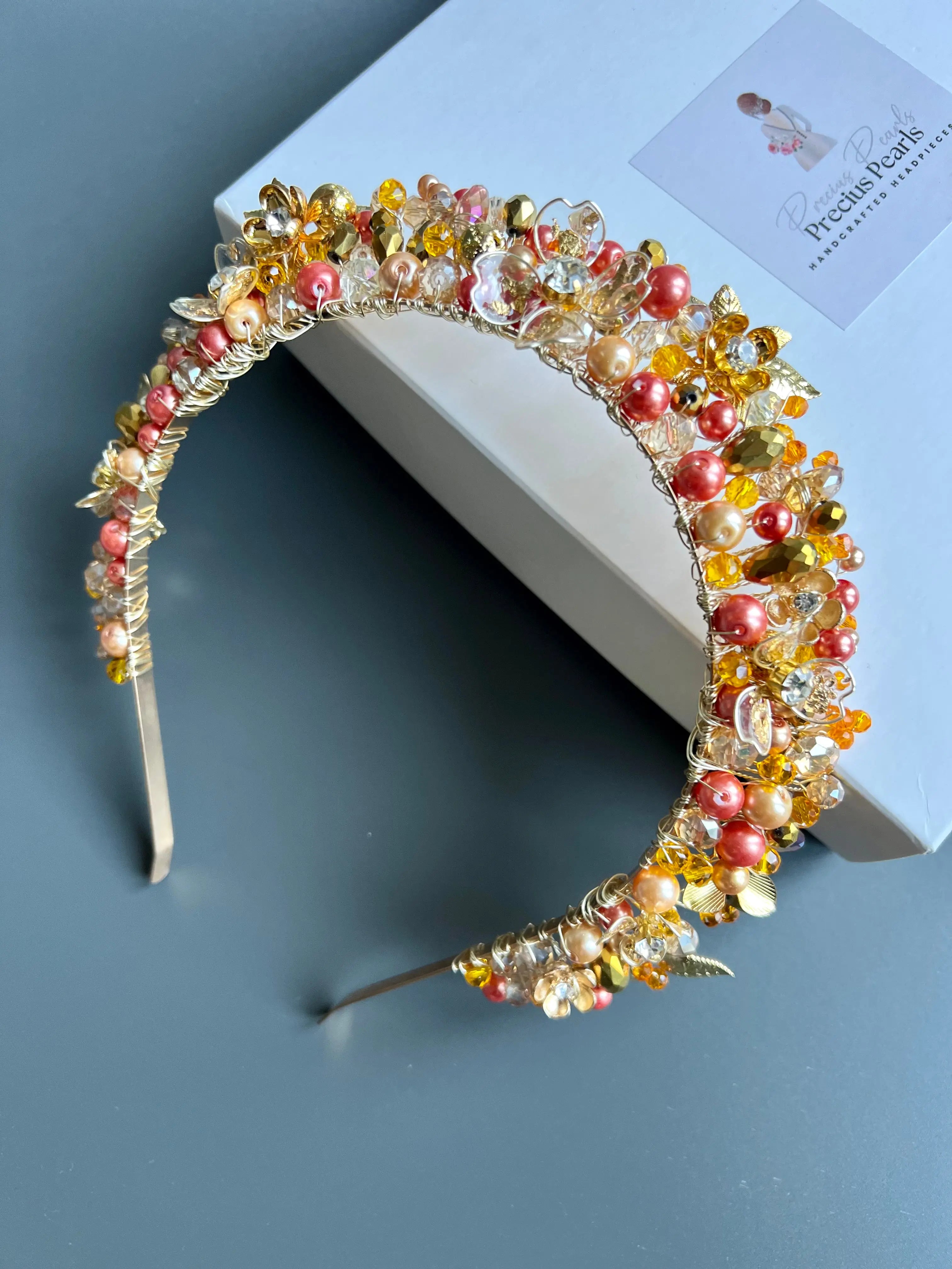 Flora Flower Crown Gold&Orange
