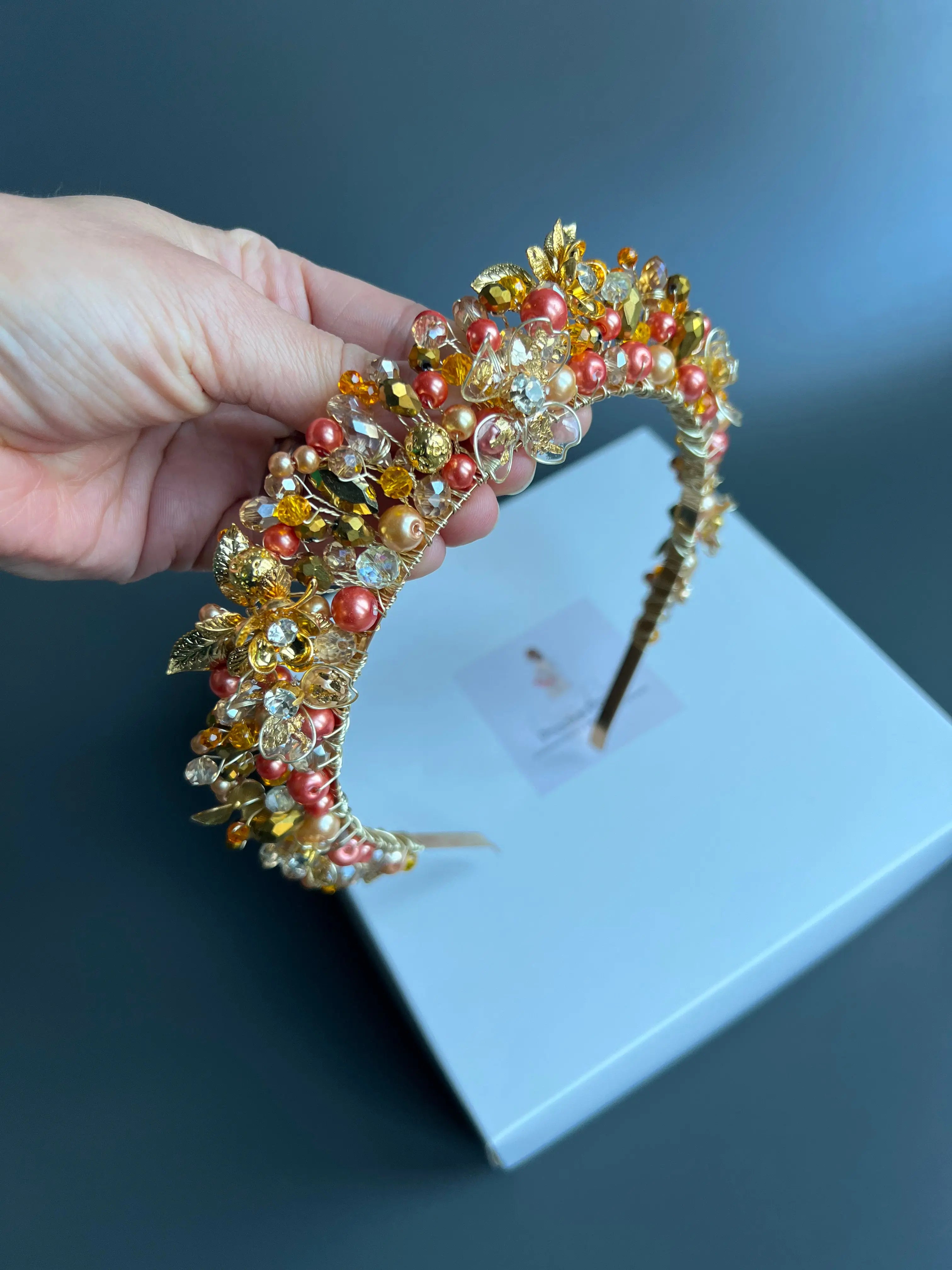 Flora Flower Crown Gold&Orange
