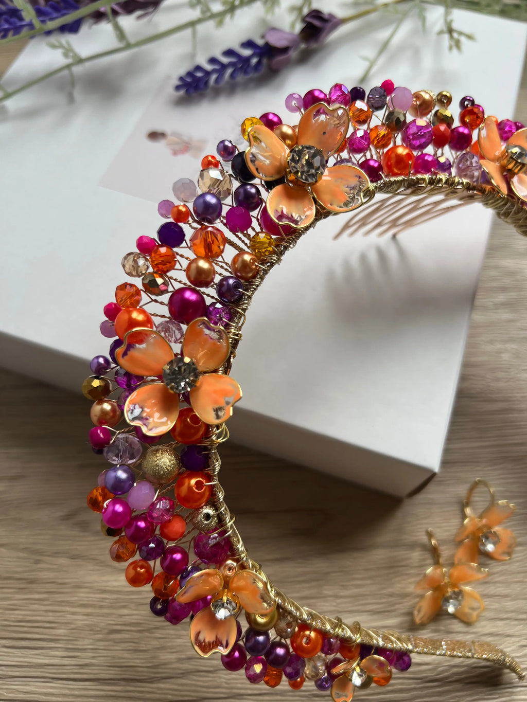 Flora Flower Crown Hot Pink/Orange