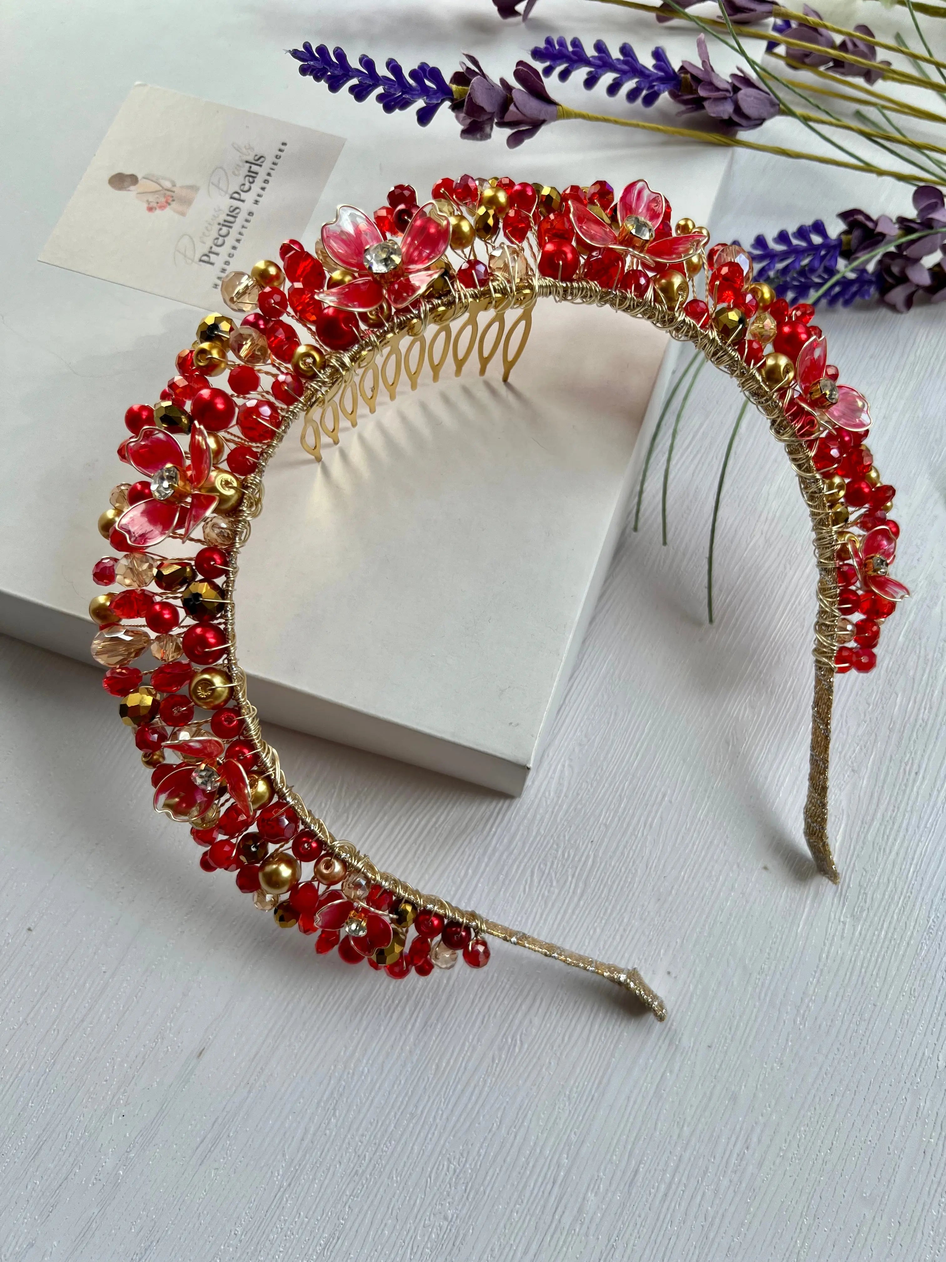 Flora Red and Gold Crown