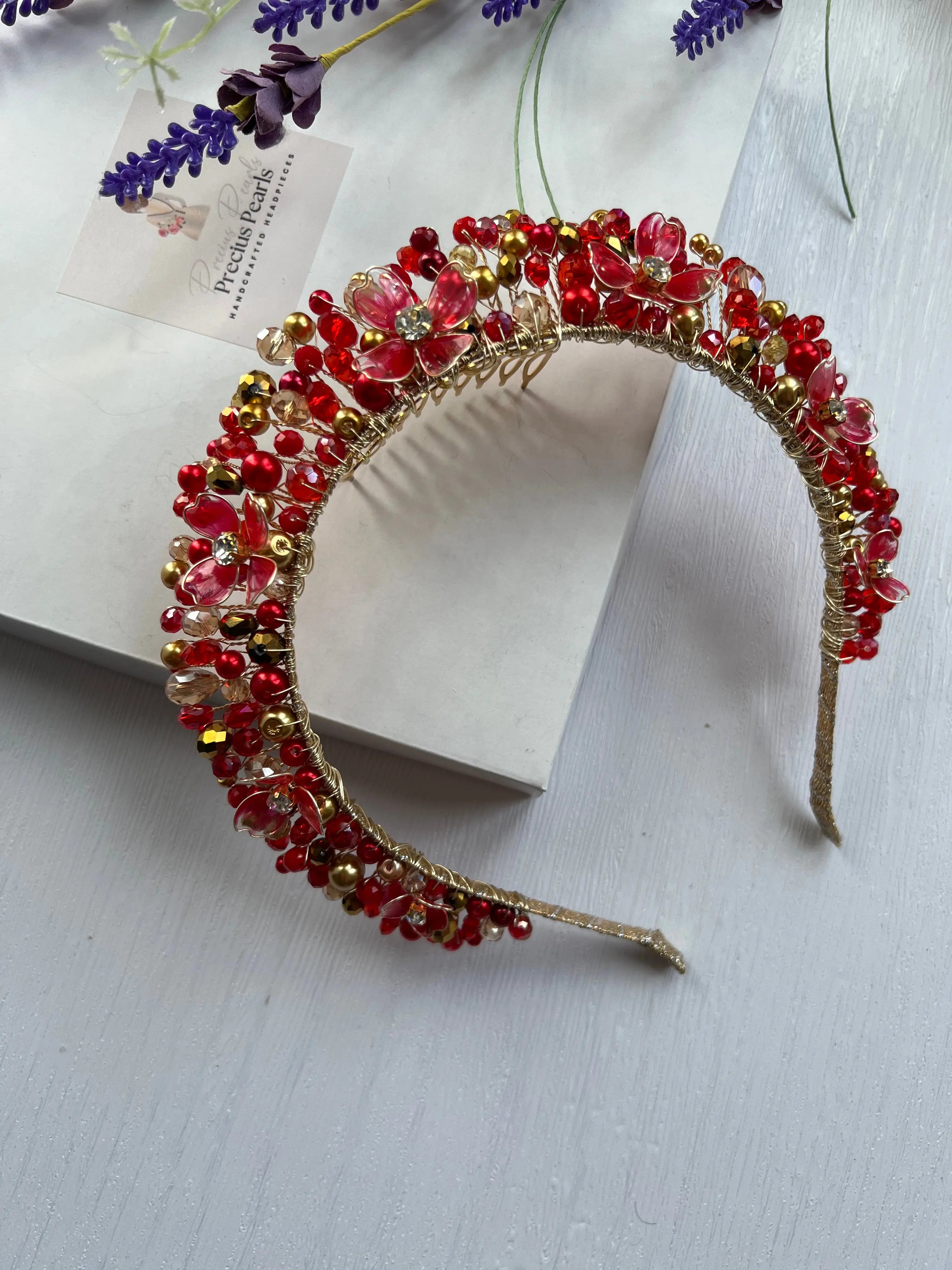 Flora Red and Gold Crown