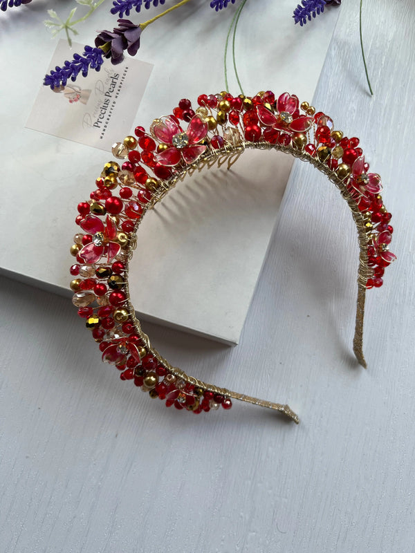 Flora Red and Gold Crown