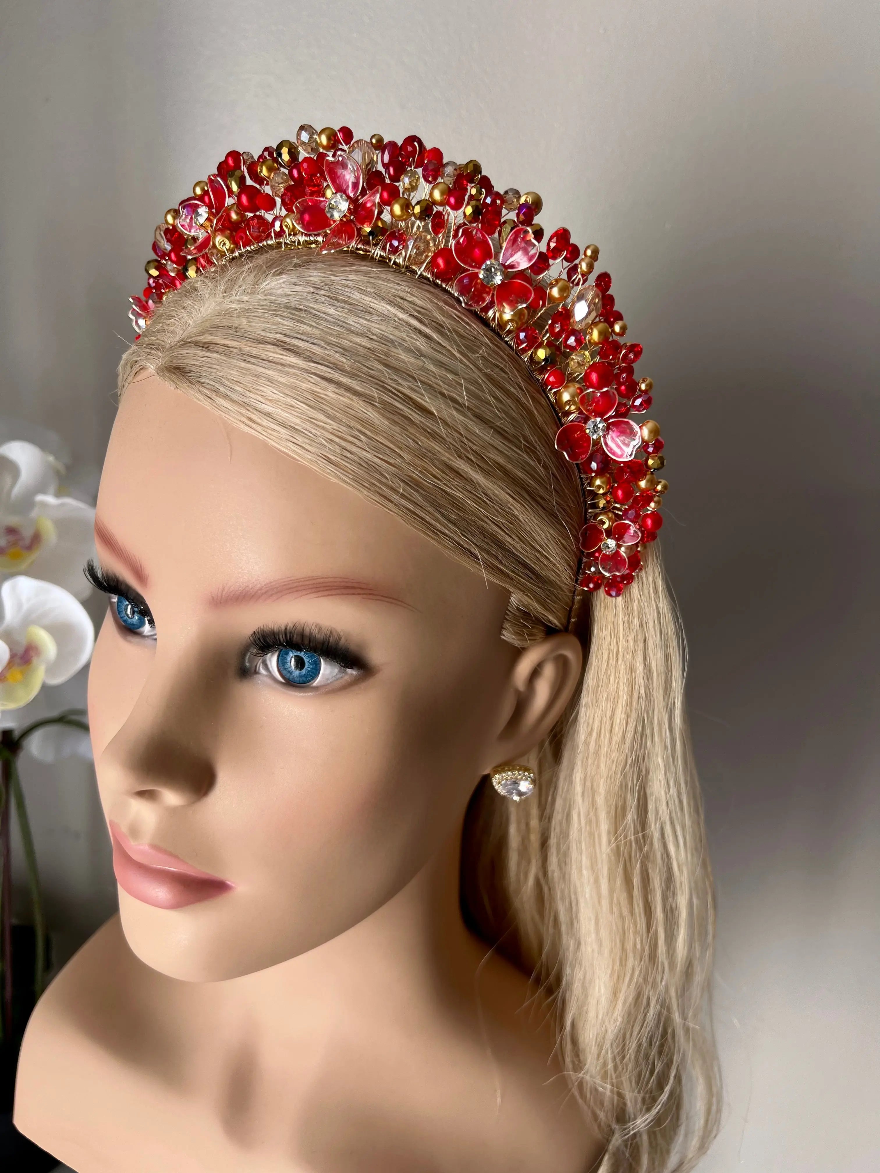 Flora Red and Gold Crown