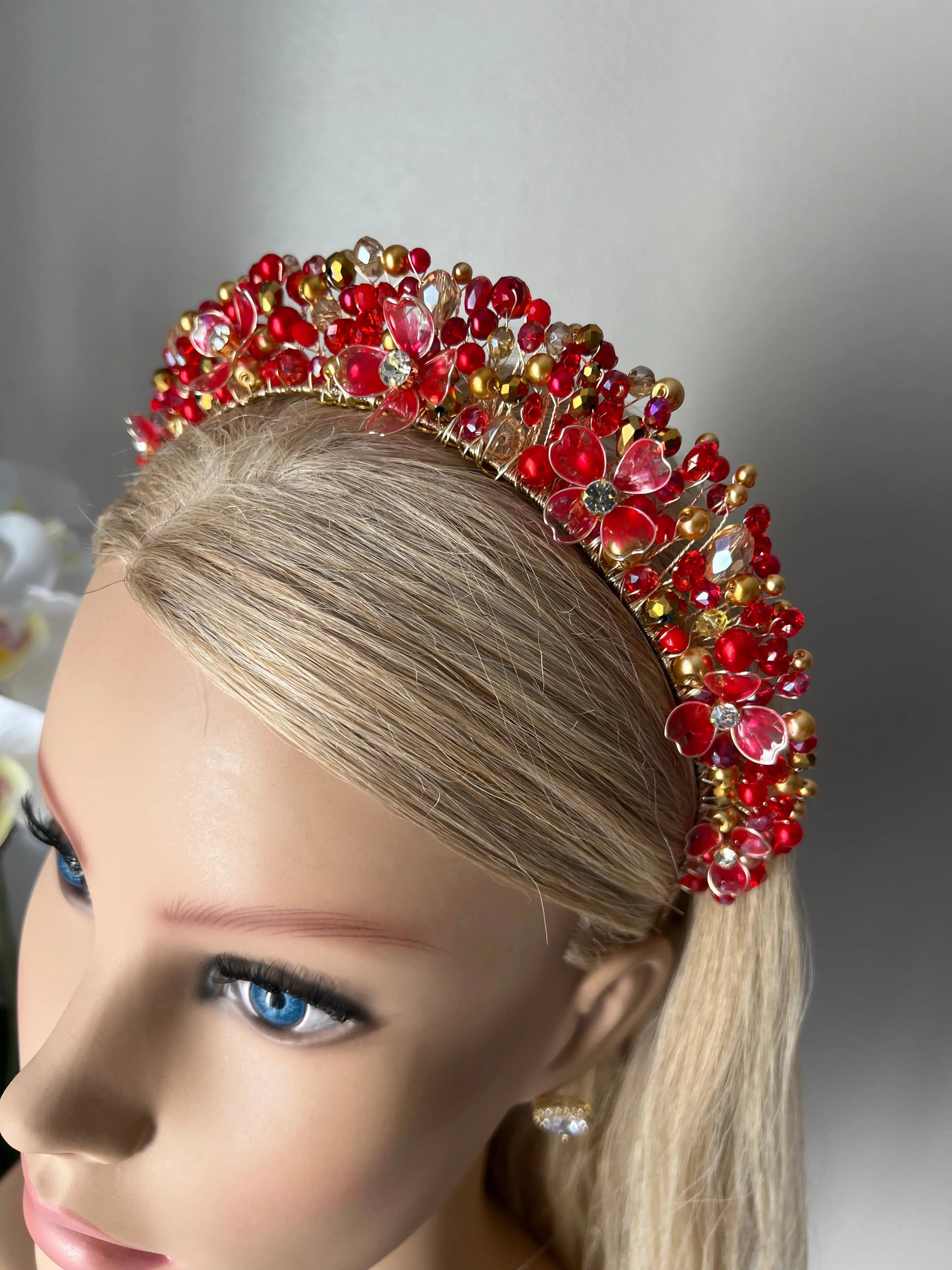 Flora Red and Gold Crown