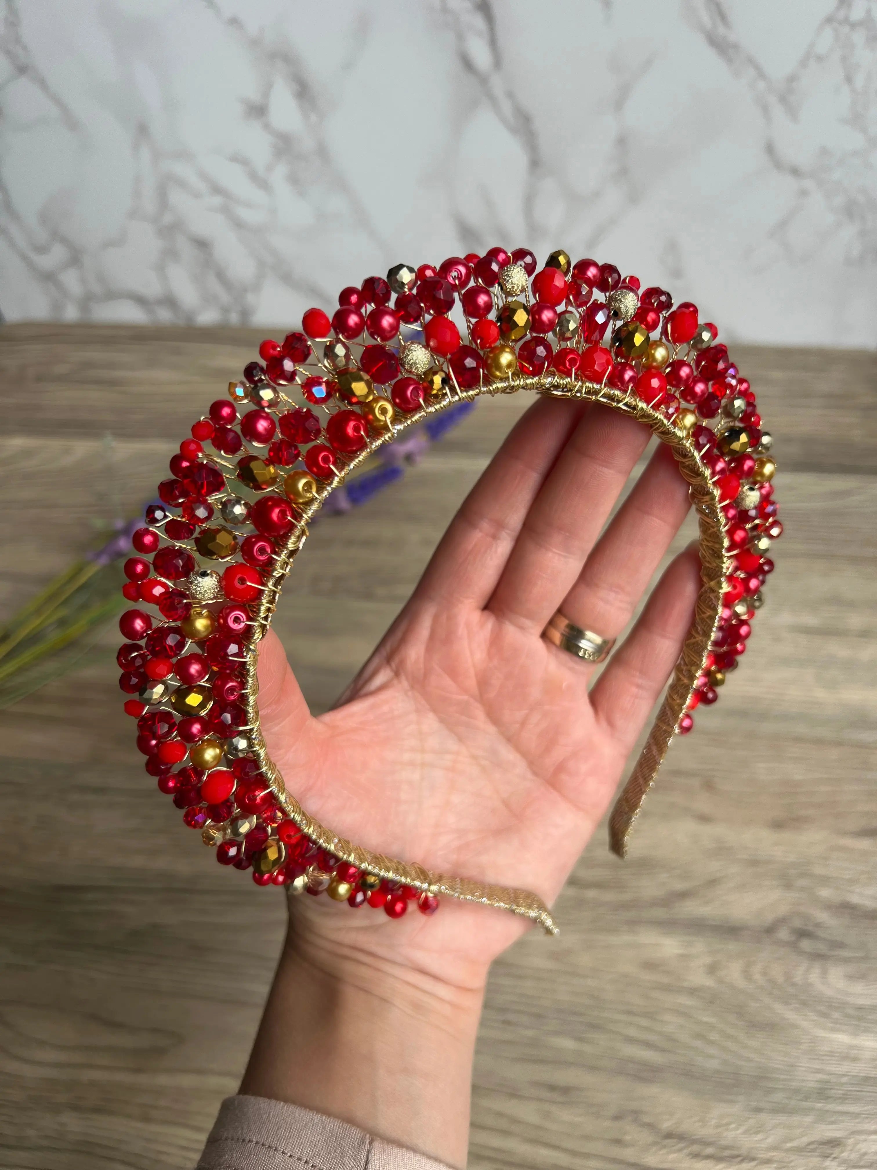 Flora Red and Gold Crown