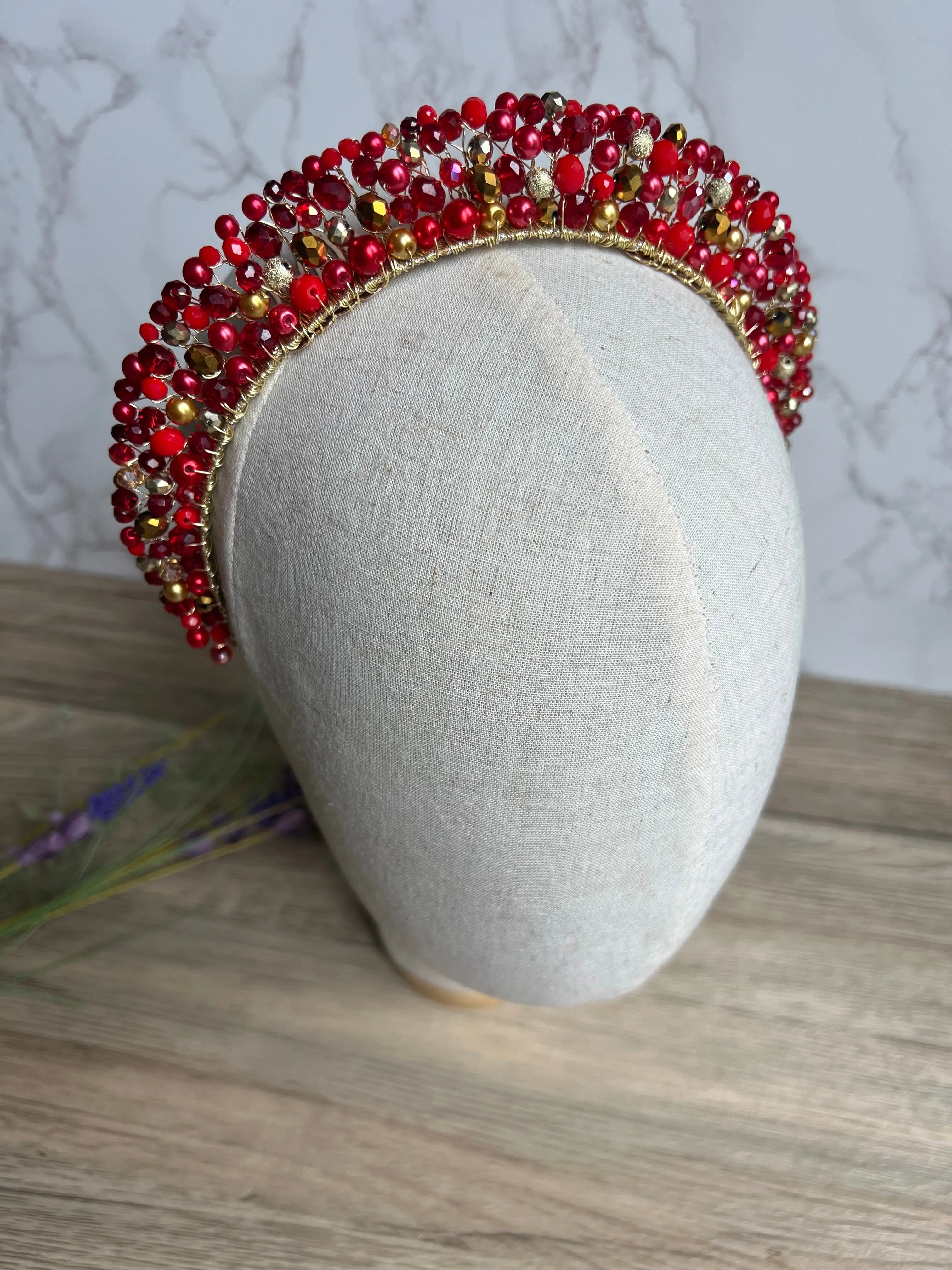 Flora Red and Gold Crown