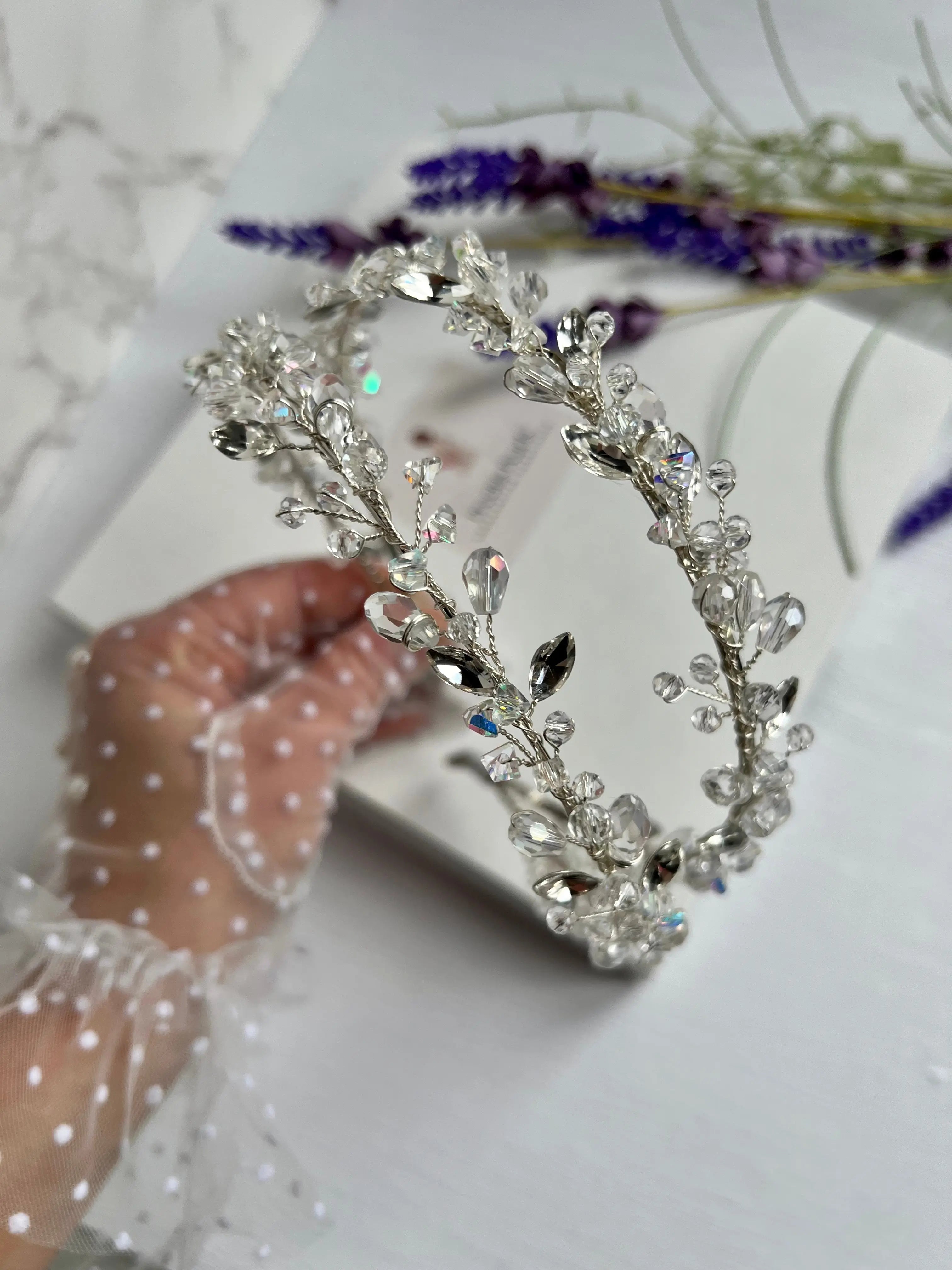 Low Crystal Double Headband