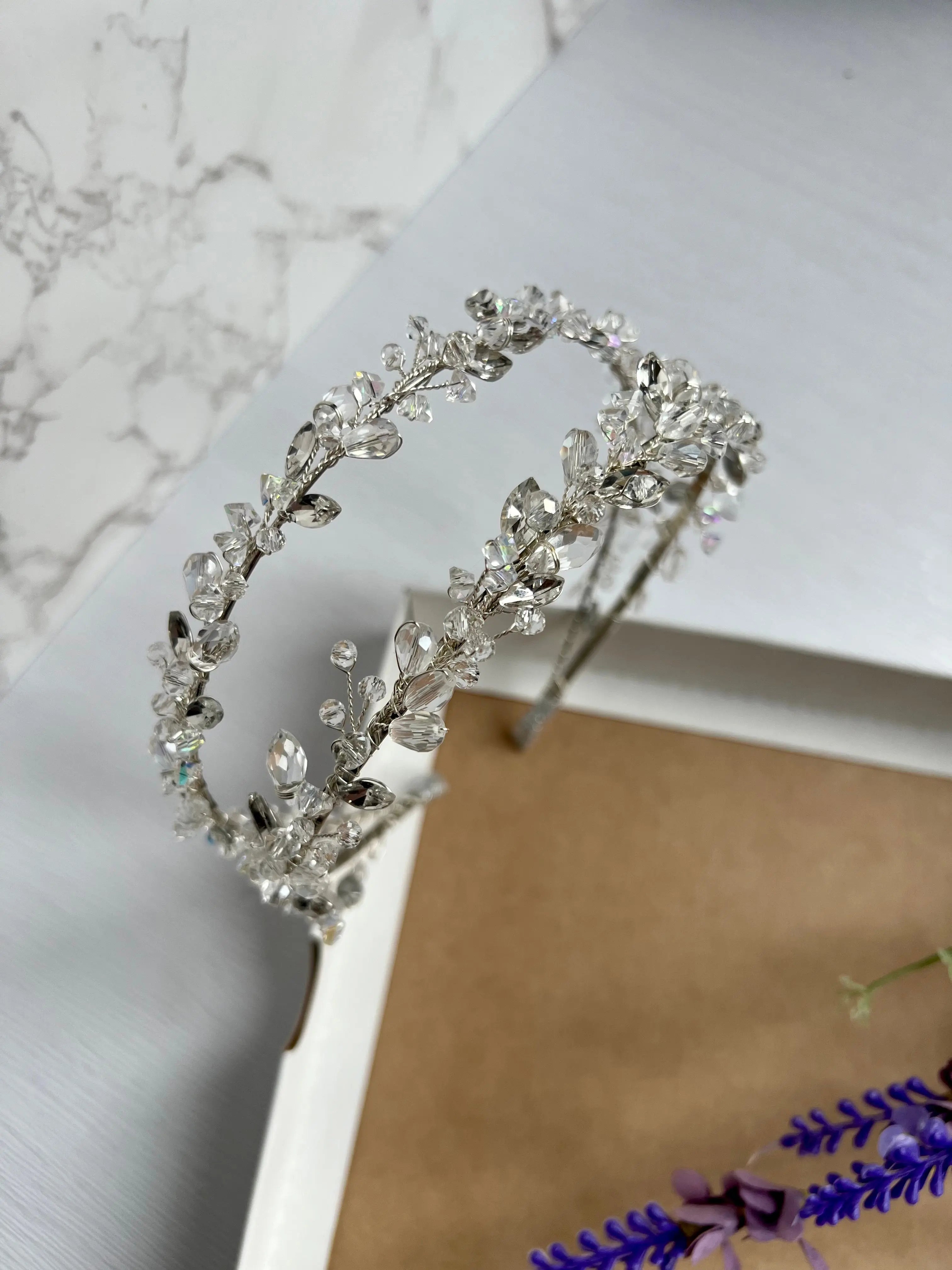 Low Crystal Double Headband