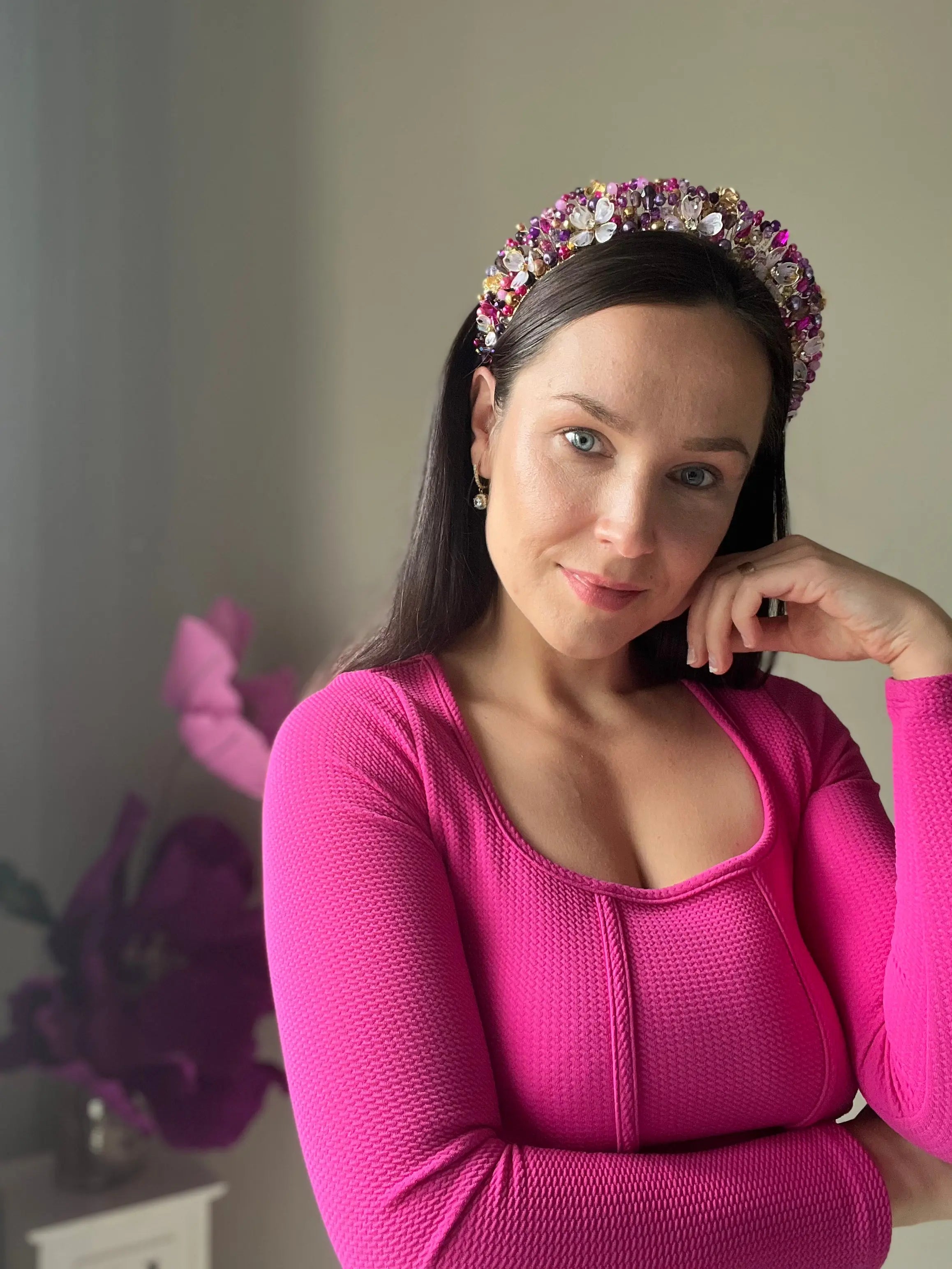 Pink & Purple Flower Crown