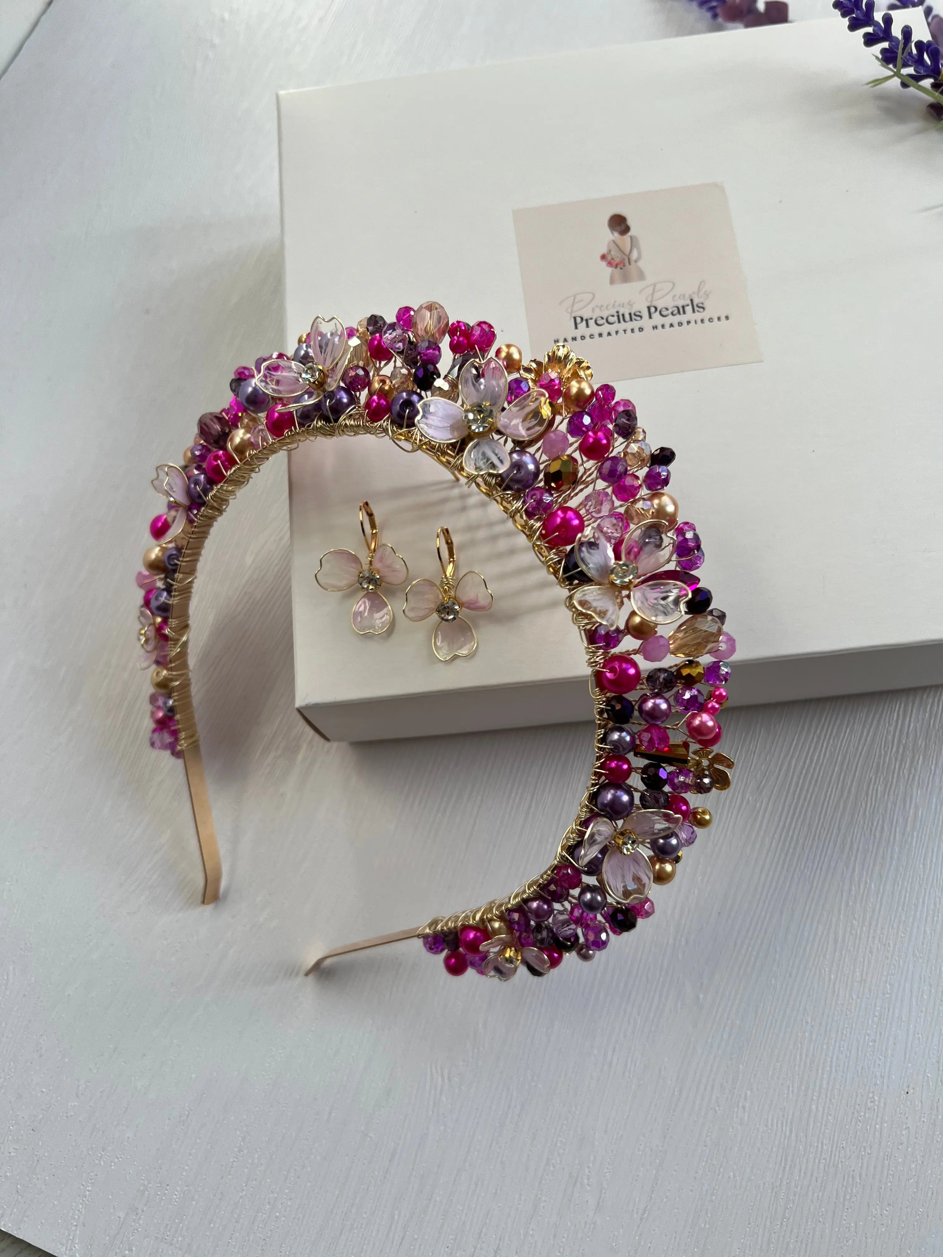 Pink & Purple Flower Crown
