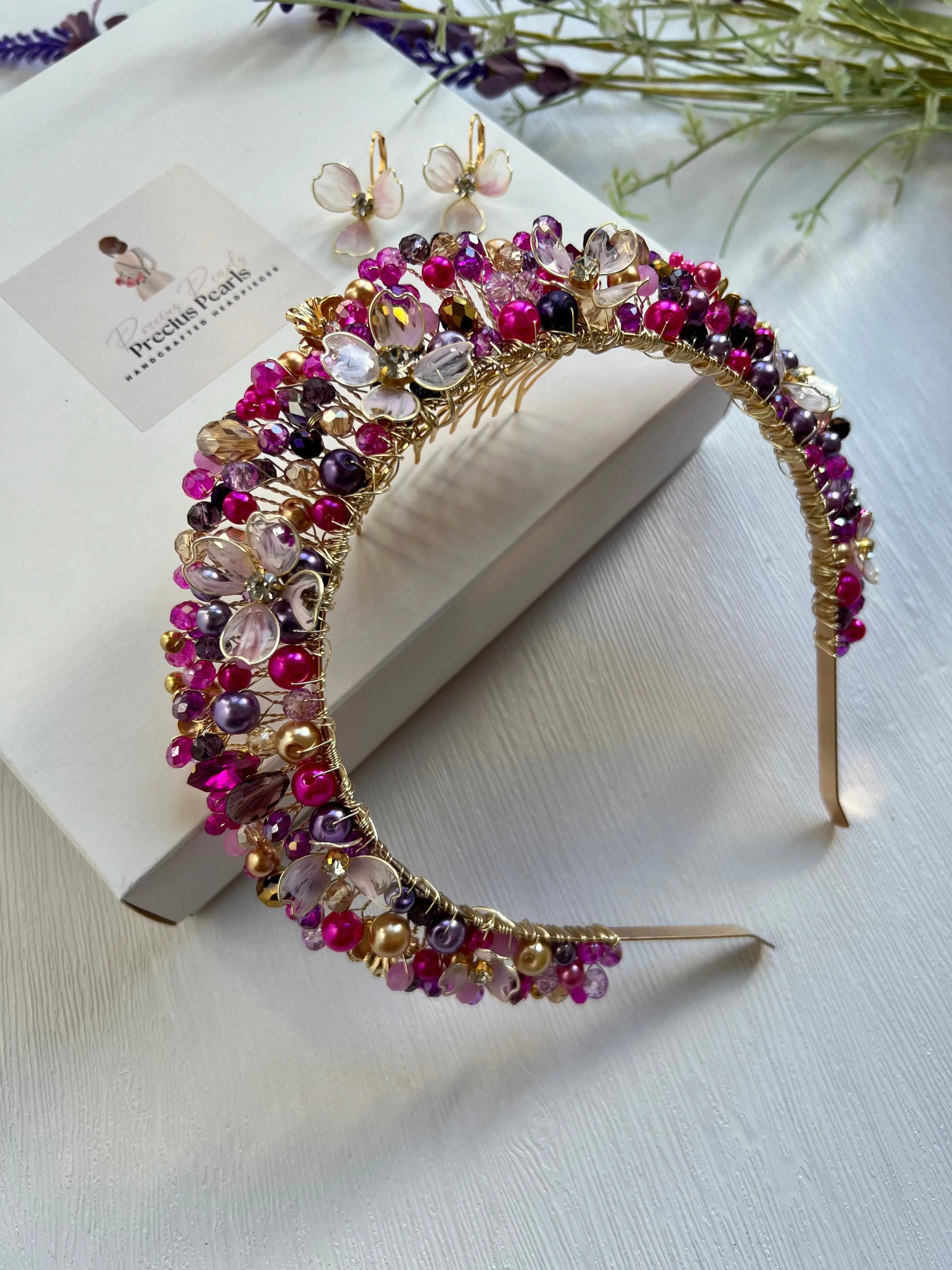 Pink & Purple Flower Crown