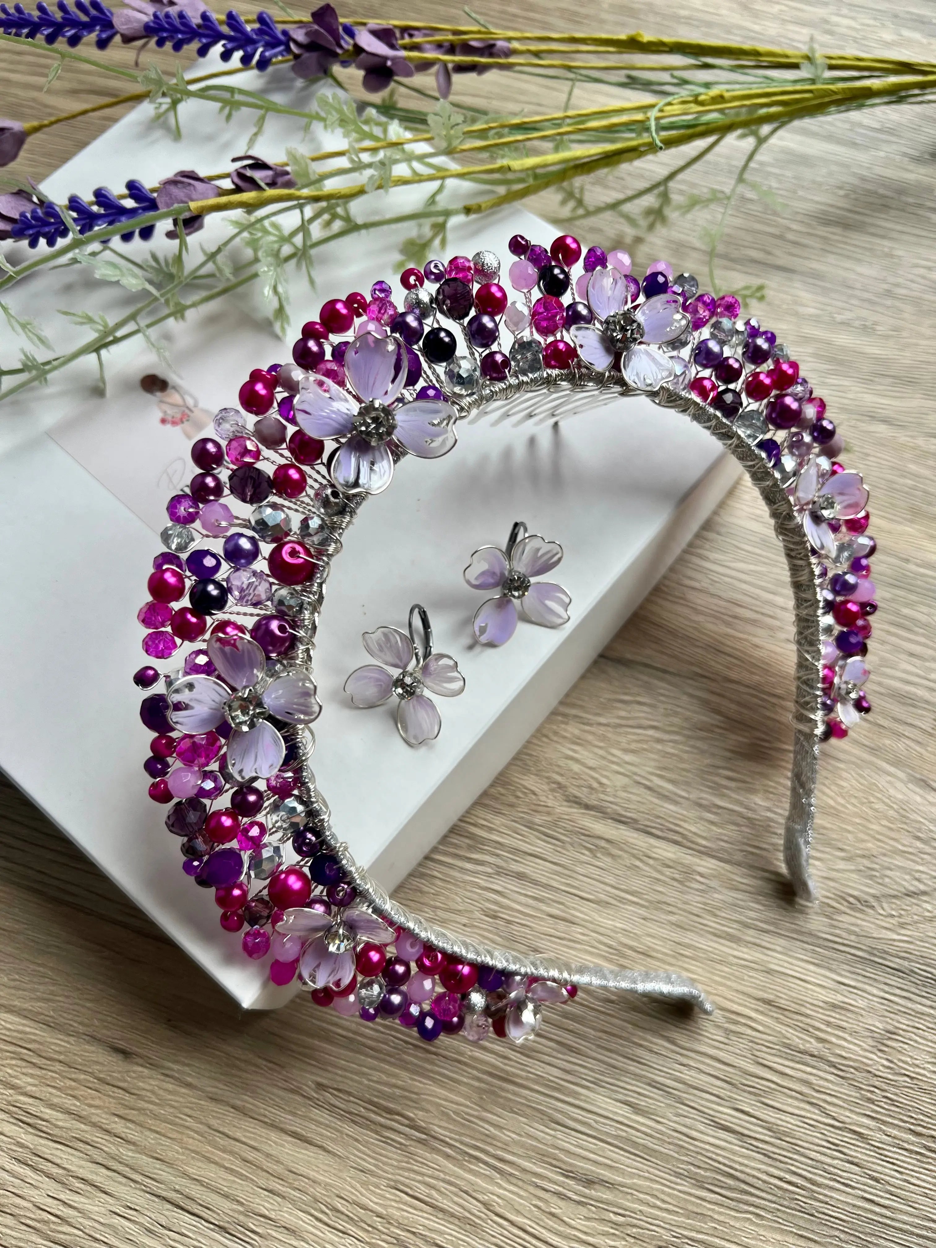 Pink & Purple Flower Crown