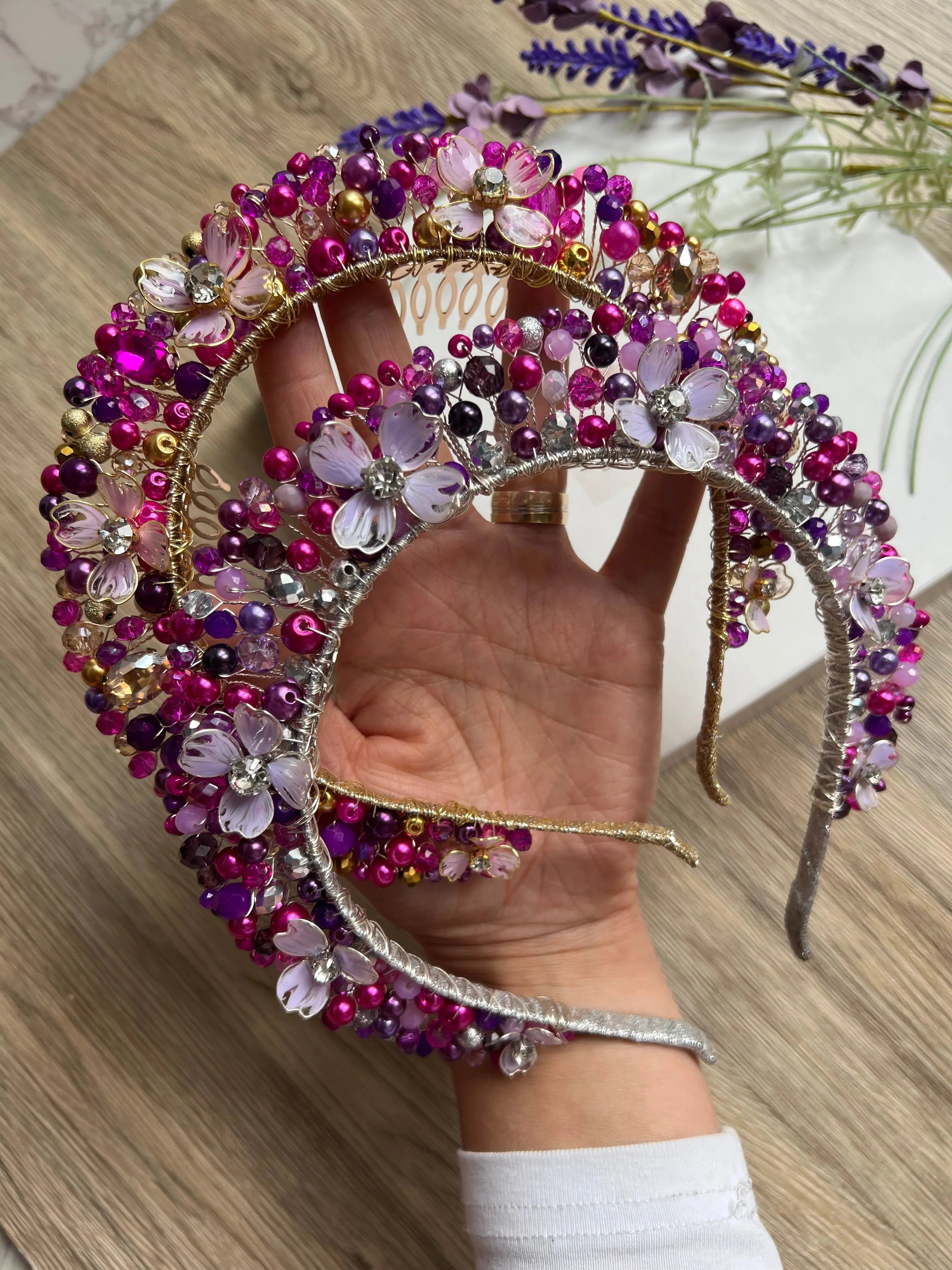 Pink & Purple Flower Crown