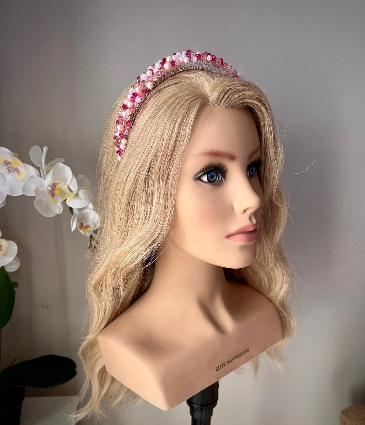 Pink crystal headband