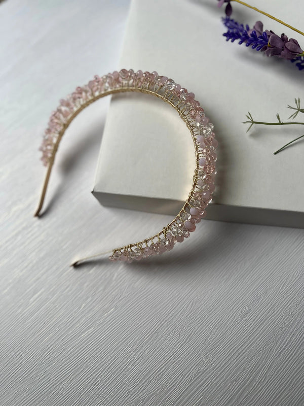 Pink crystal headband