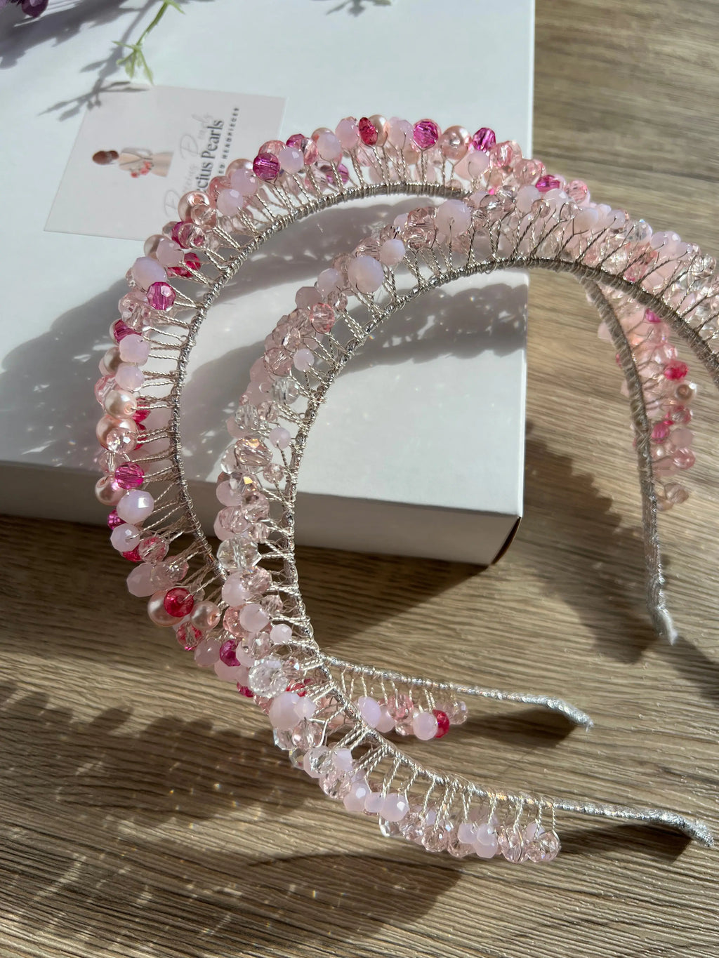 Pink crystal headband