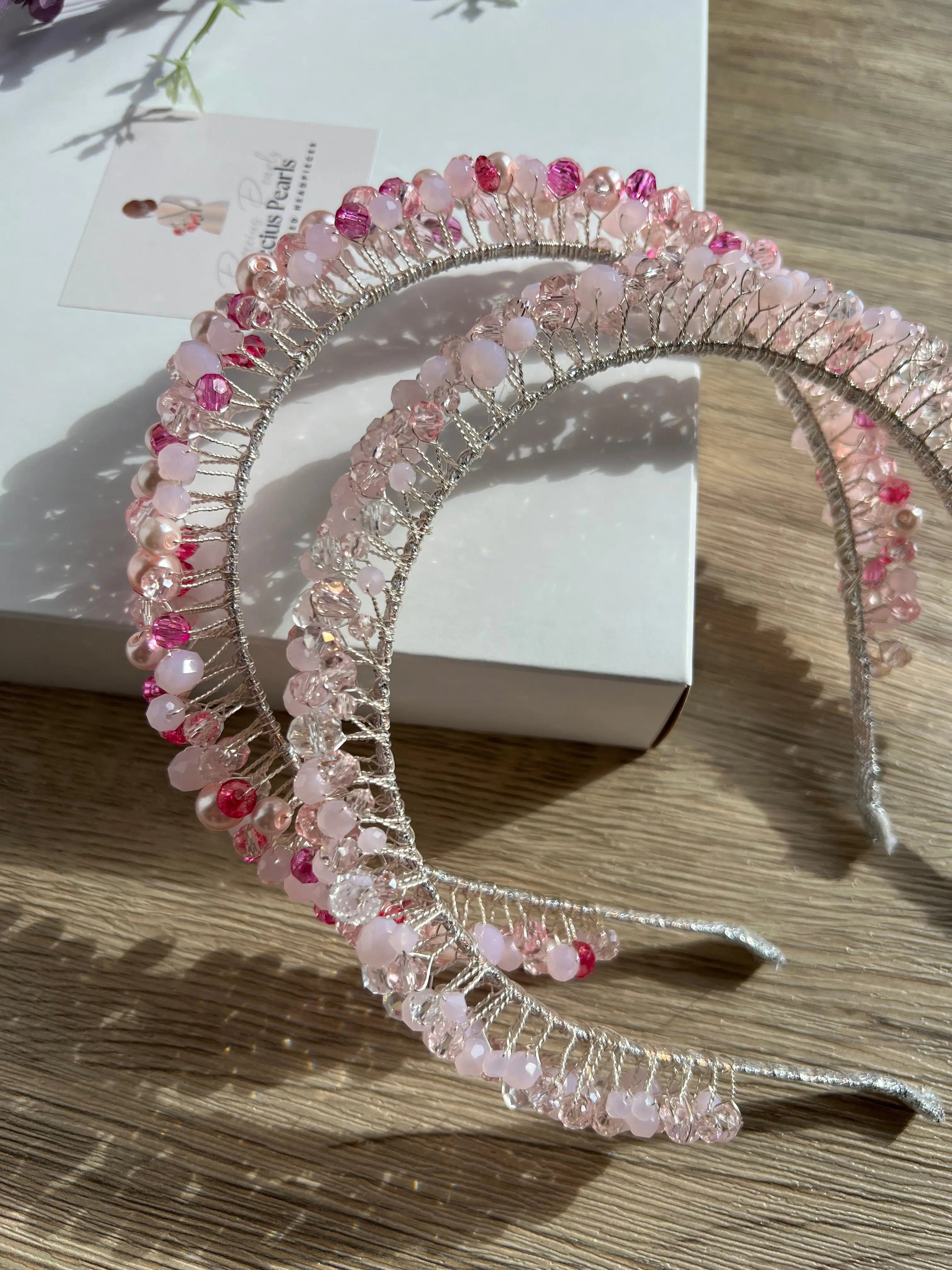 Pink crystal headband