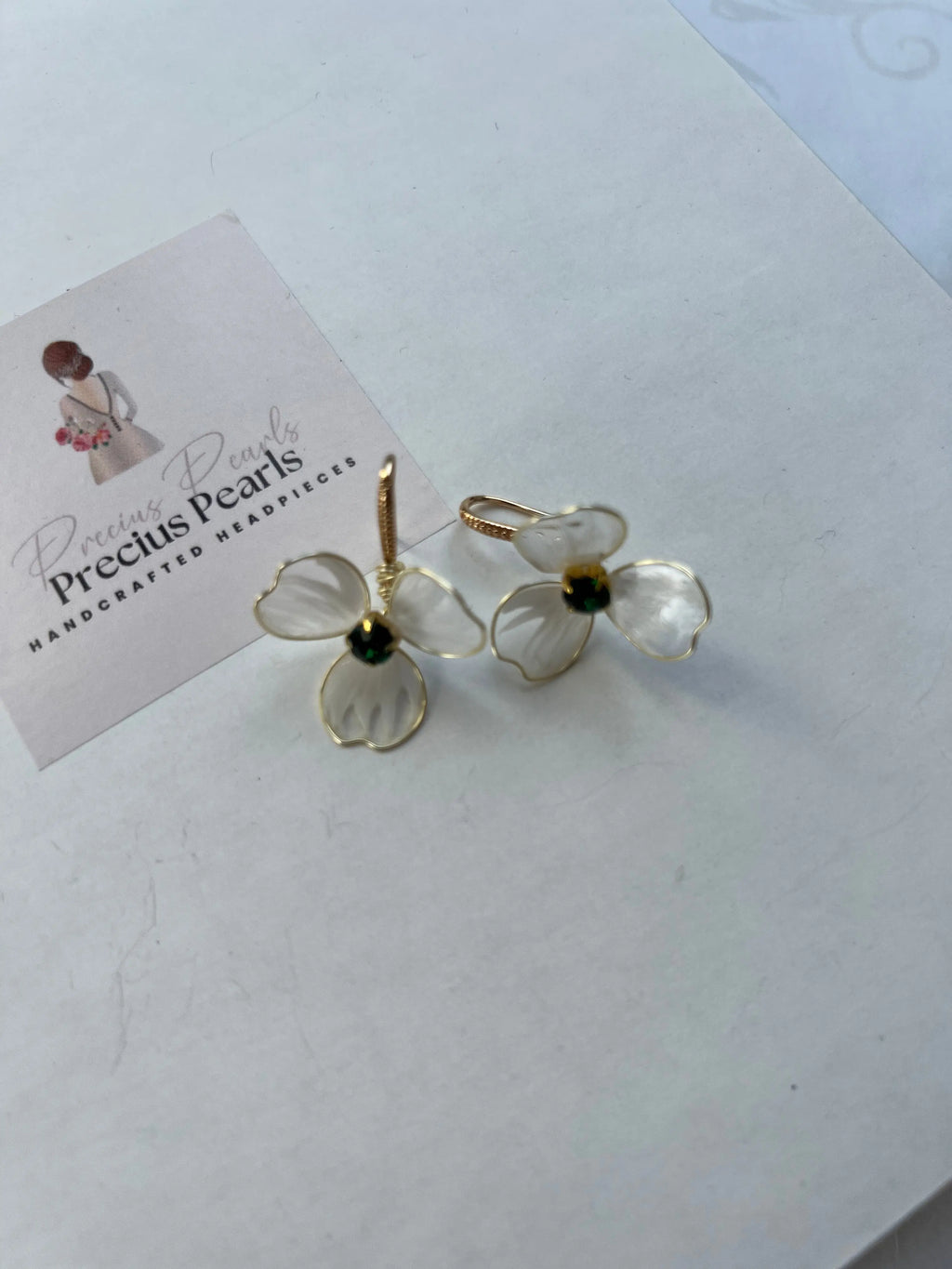 White & Green Flower Crown