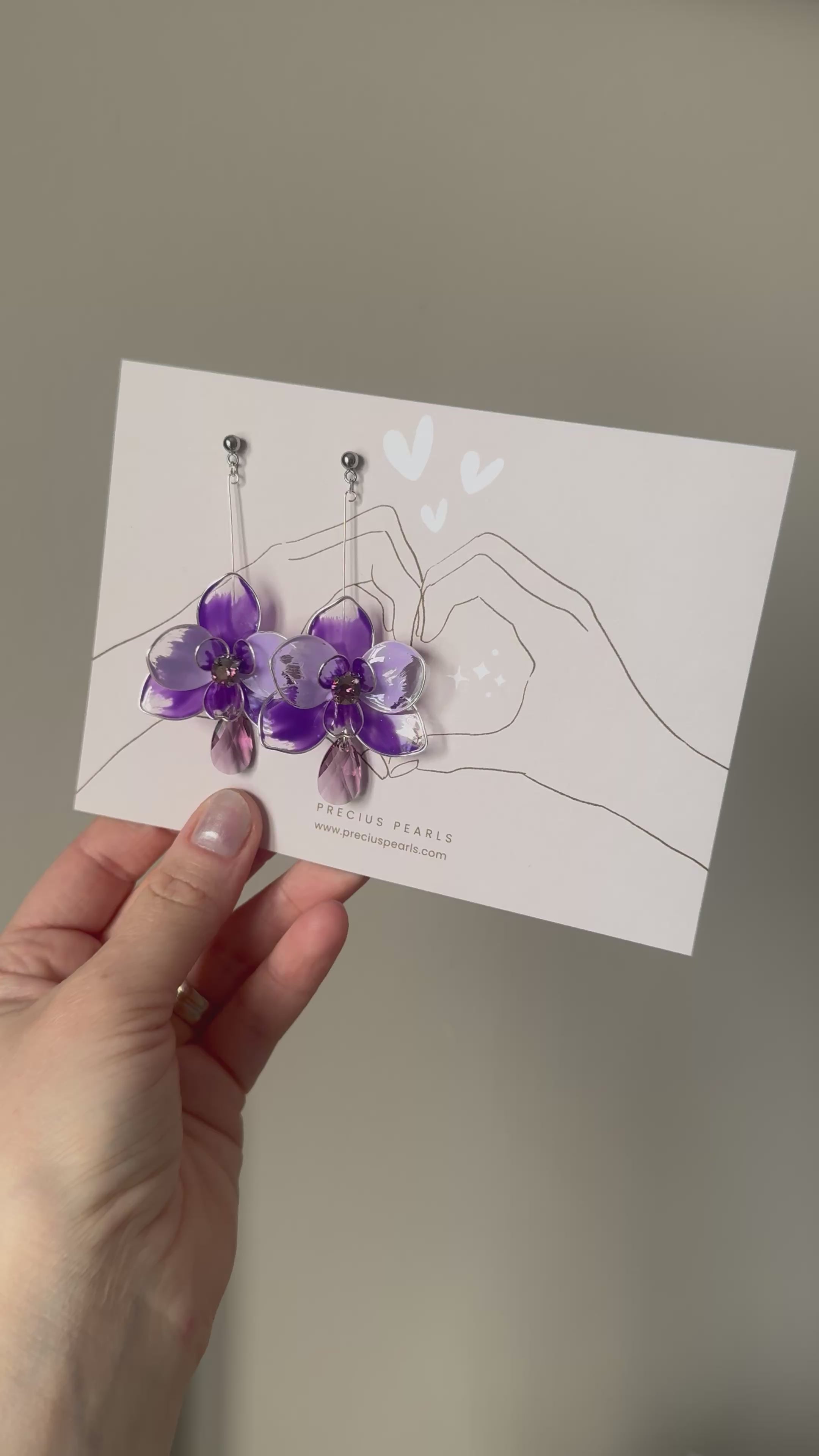 Violet Orchid Dream Earrings