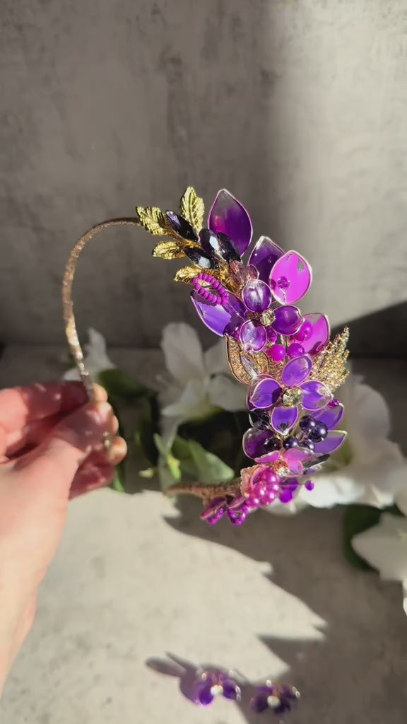 Purple side headpiece
