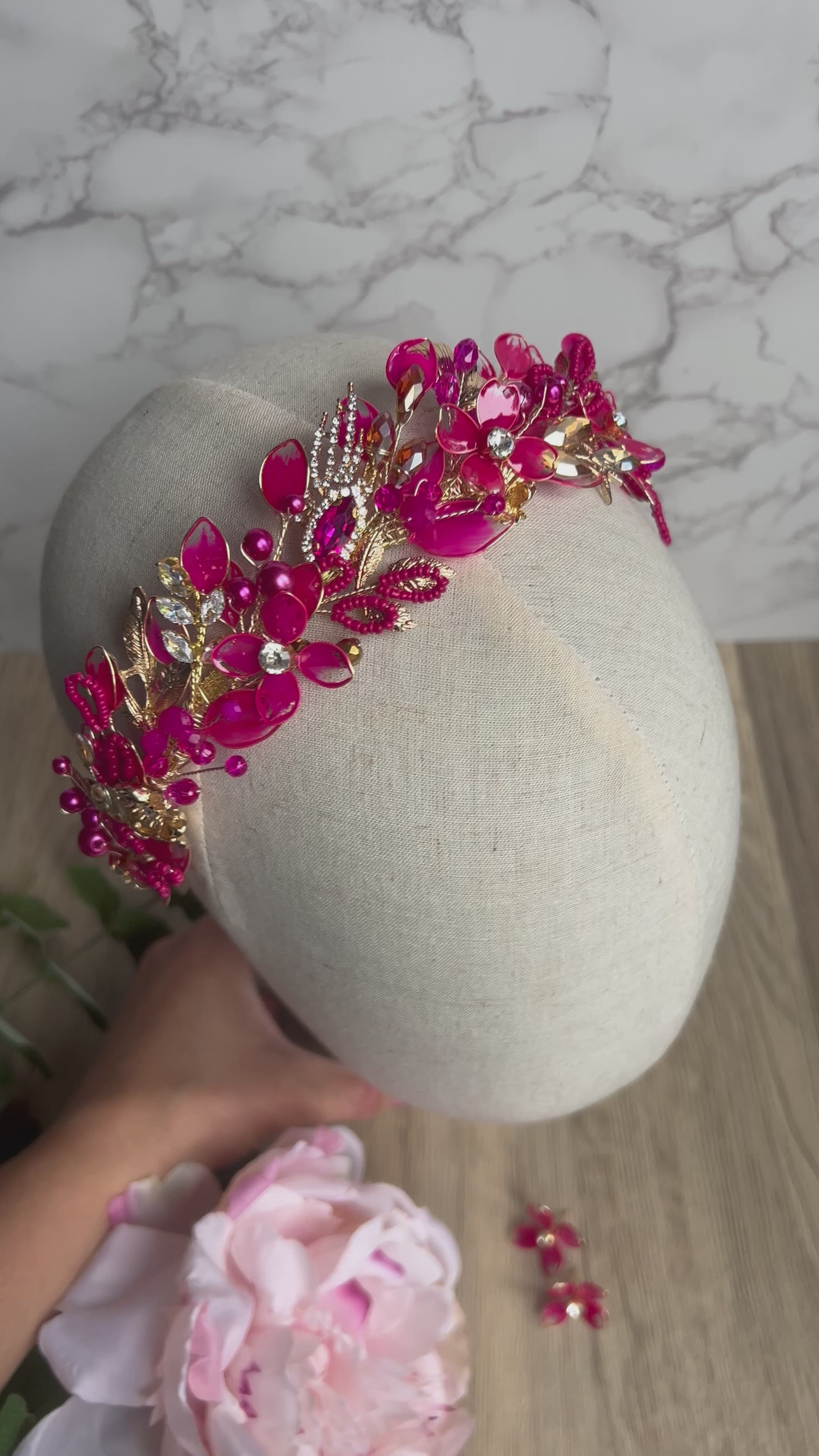 Raspberry  Low style headband