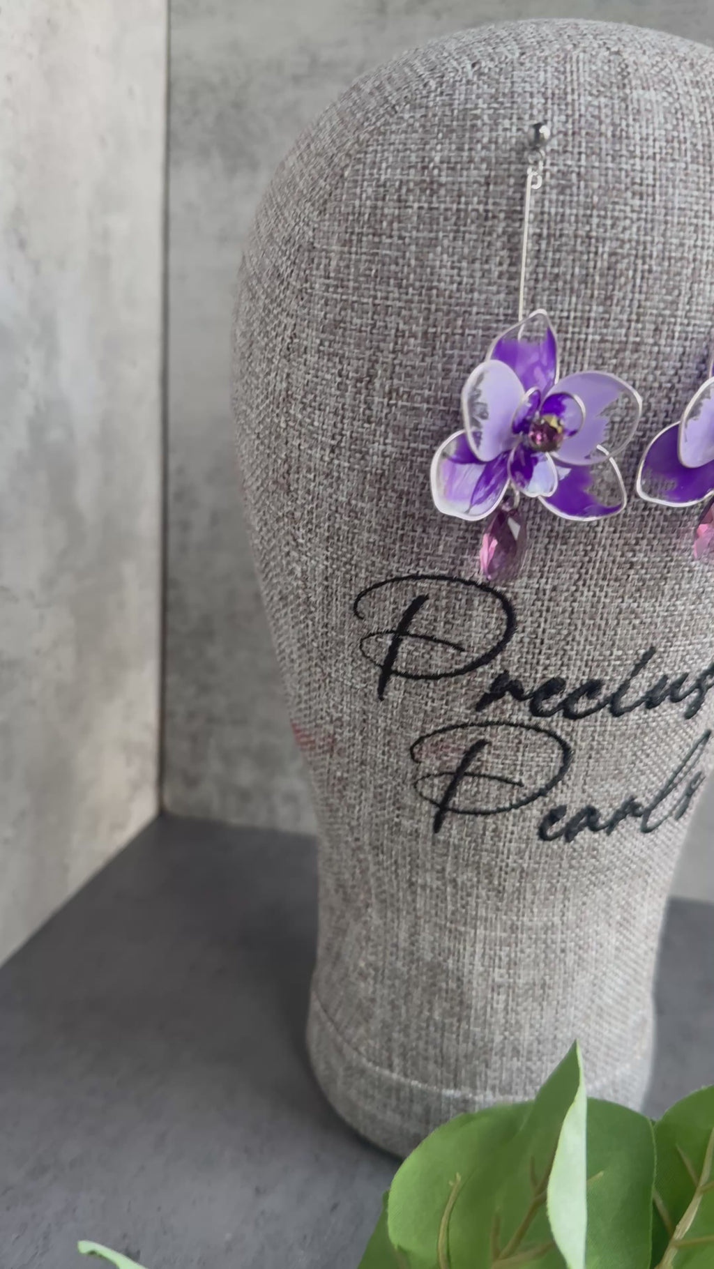 Violet Orchid Dream Earrings