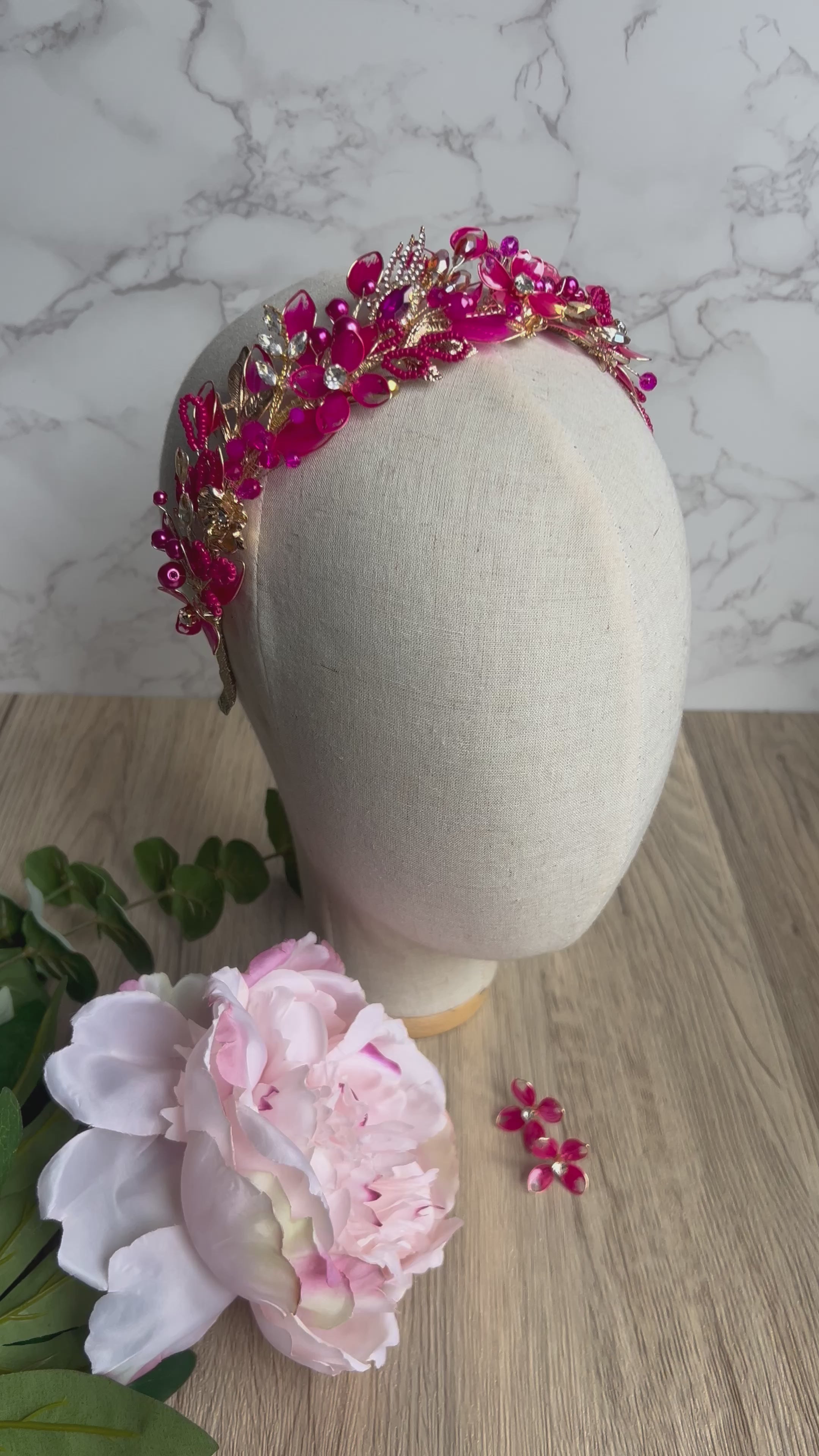 Raspberry  Low style headband