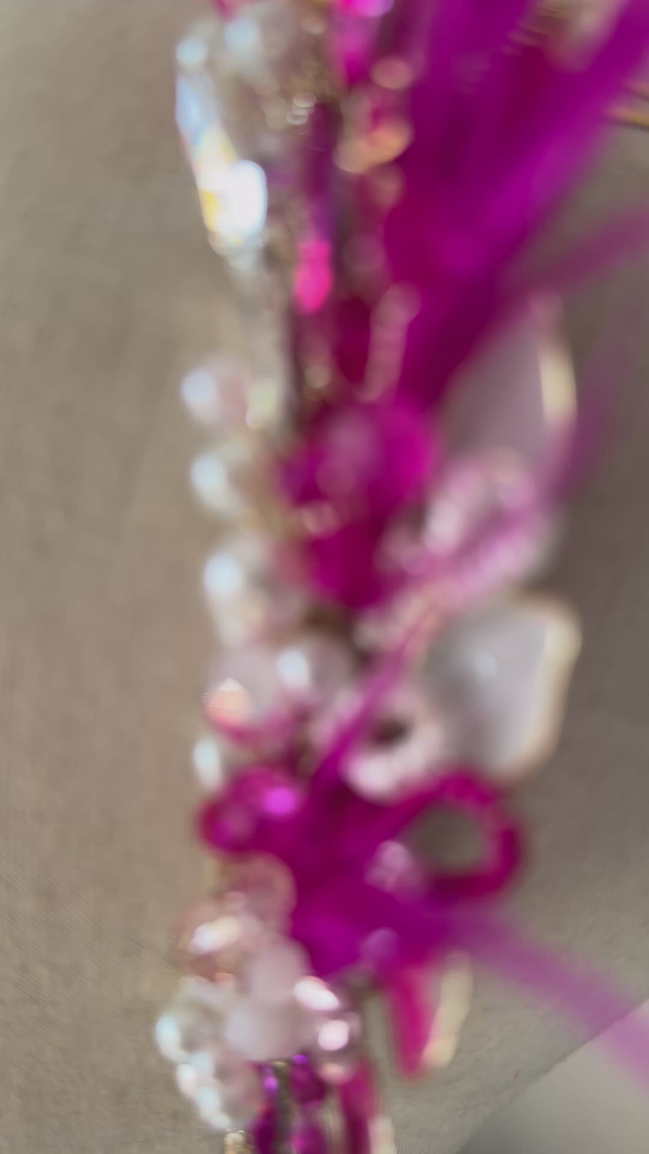 Bespoke fucshia headpiece