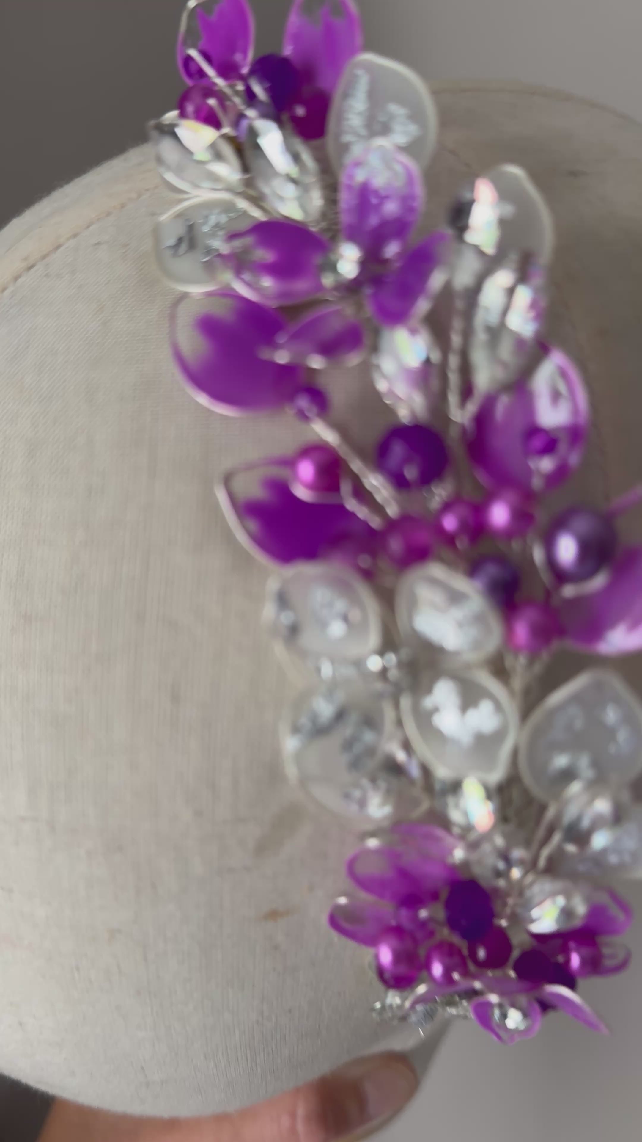 Purple and Silver side Heapdiece